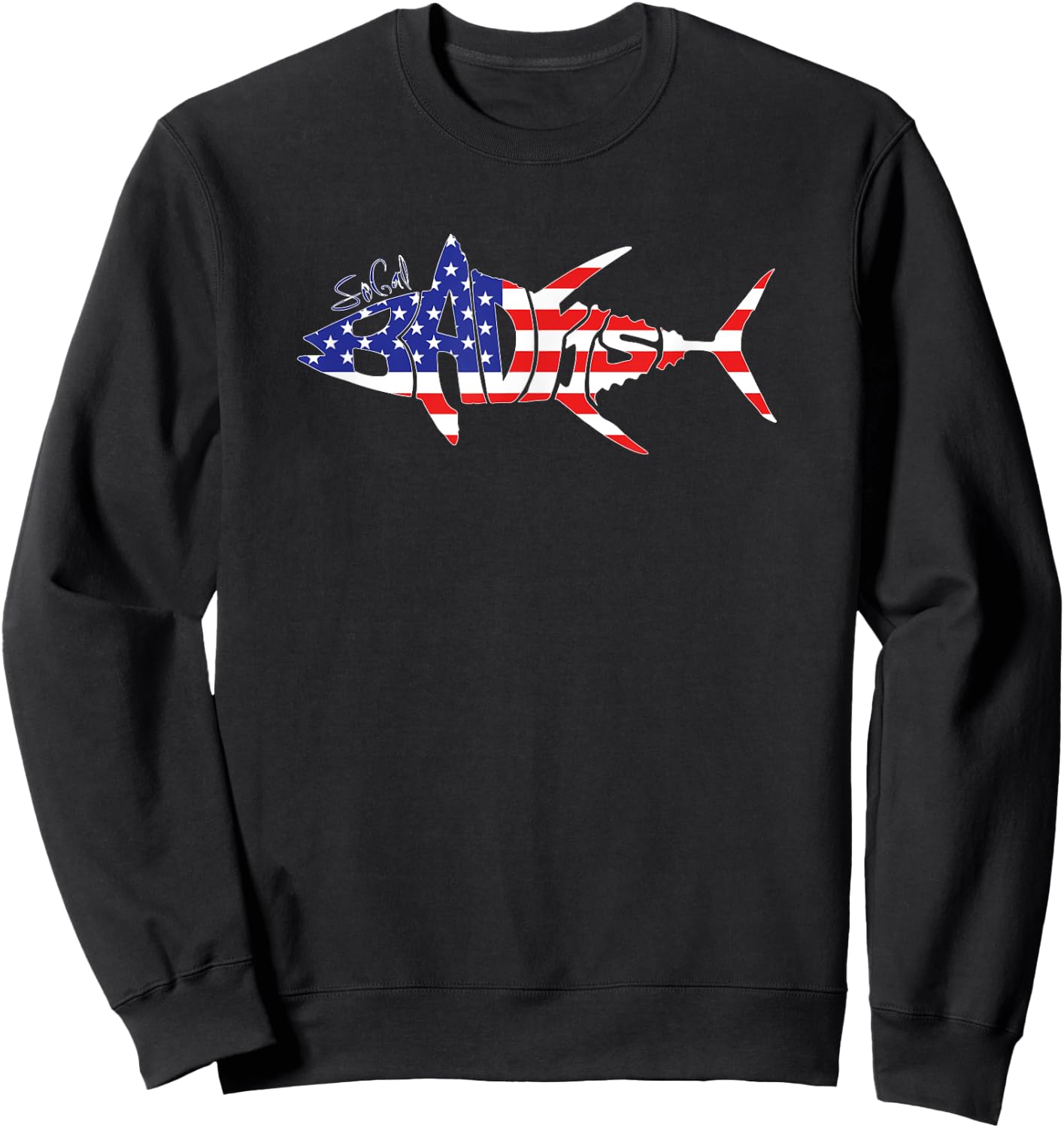 SoCal Badfish Patriot Tuna Design Sweatshirt - Sweatshirt | Black