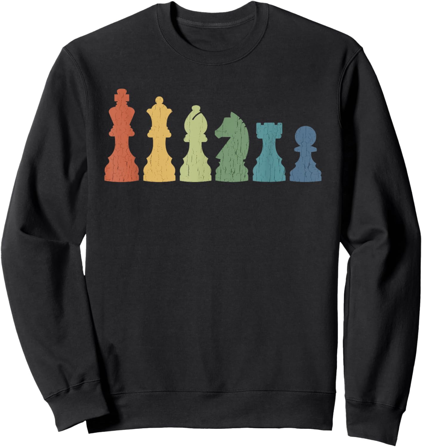 Funny Chess Pieces Board Game Lover Player Themed Chess Gift Small Sweatshirt - Sweatshirt | Black