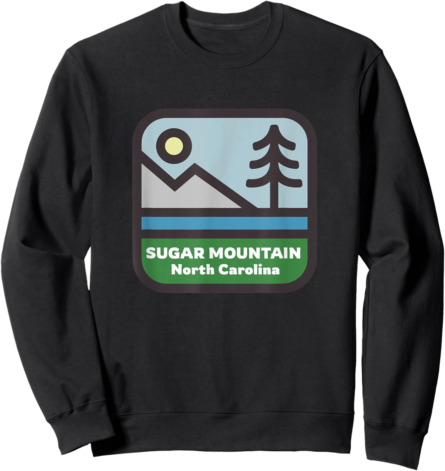 Sugar Mountain North Carolina Mountains NC Souvenir Sweatshirt - Sweatshirt | Black