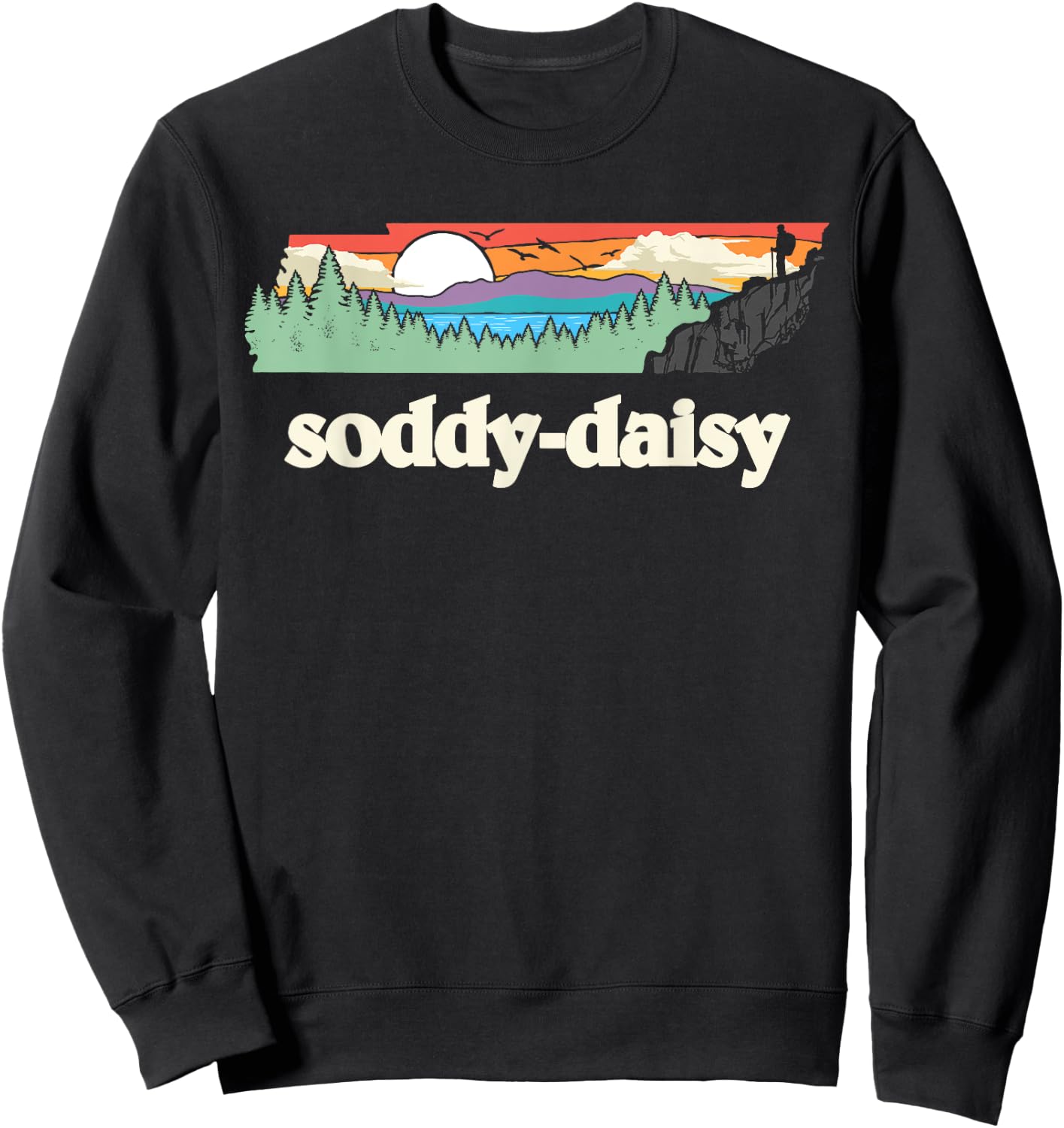 Soddy-daisy Tennessee Outdoors Retro Nature Graphic Sweatshirt - Sweatshirt | Black