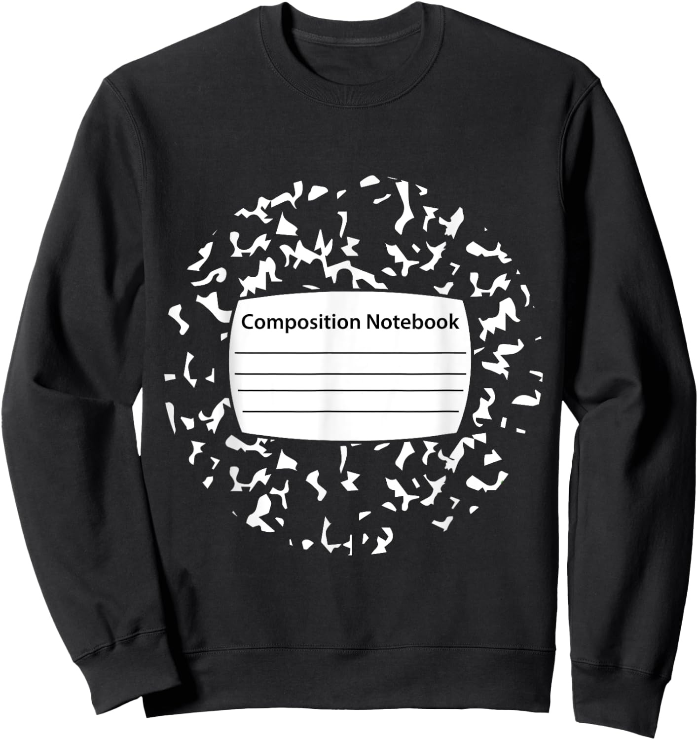 Composition Notebook Costume - Matching Group Halloween Sweatshirt - Sweatshirt | Black