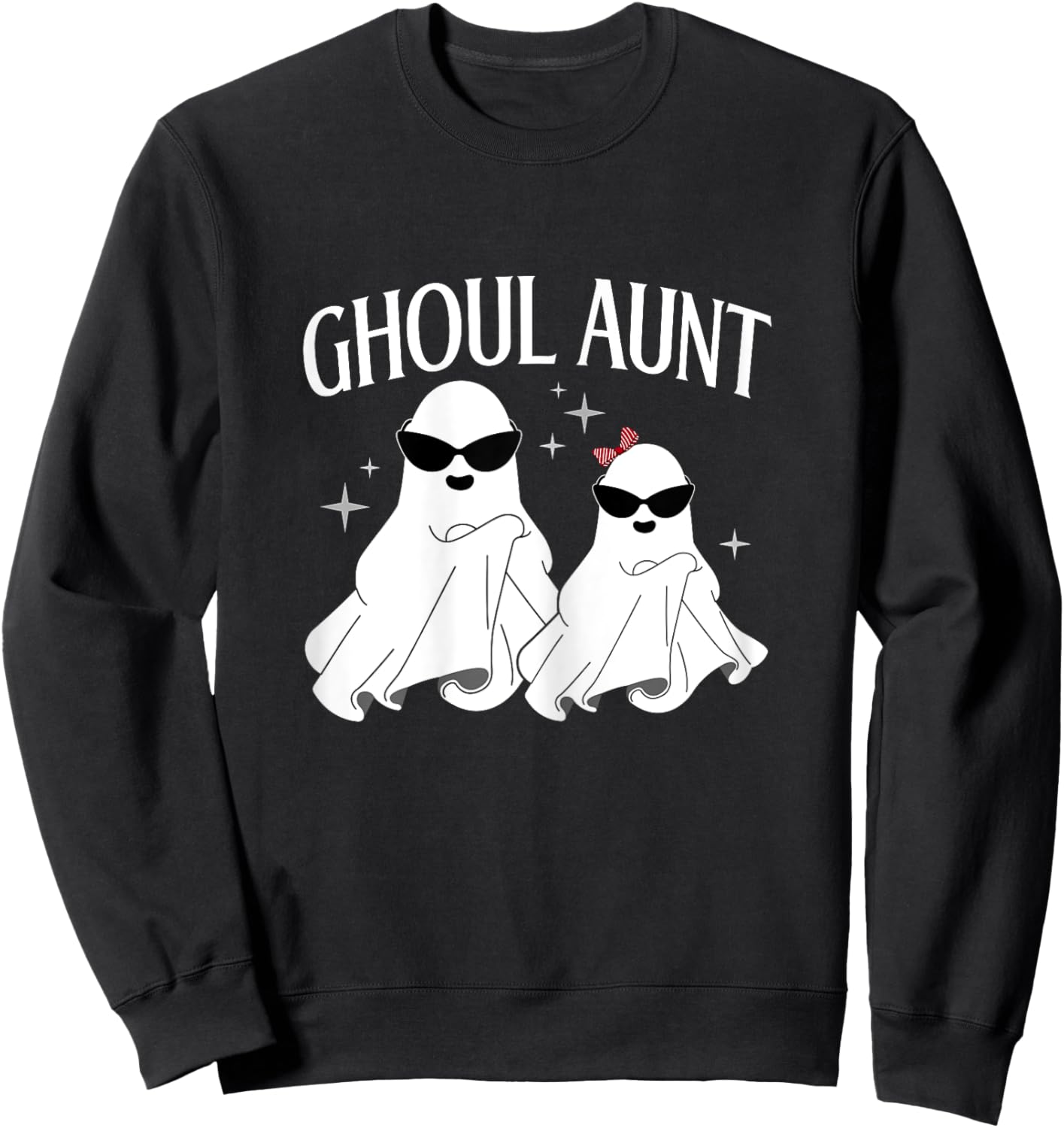 Ghoul Aunt Boo Halloween Trick Or Treat Ghost Aunt Women Sweatshirt - Sweatshirt | Black