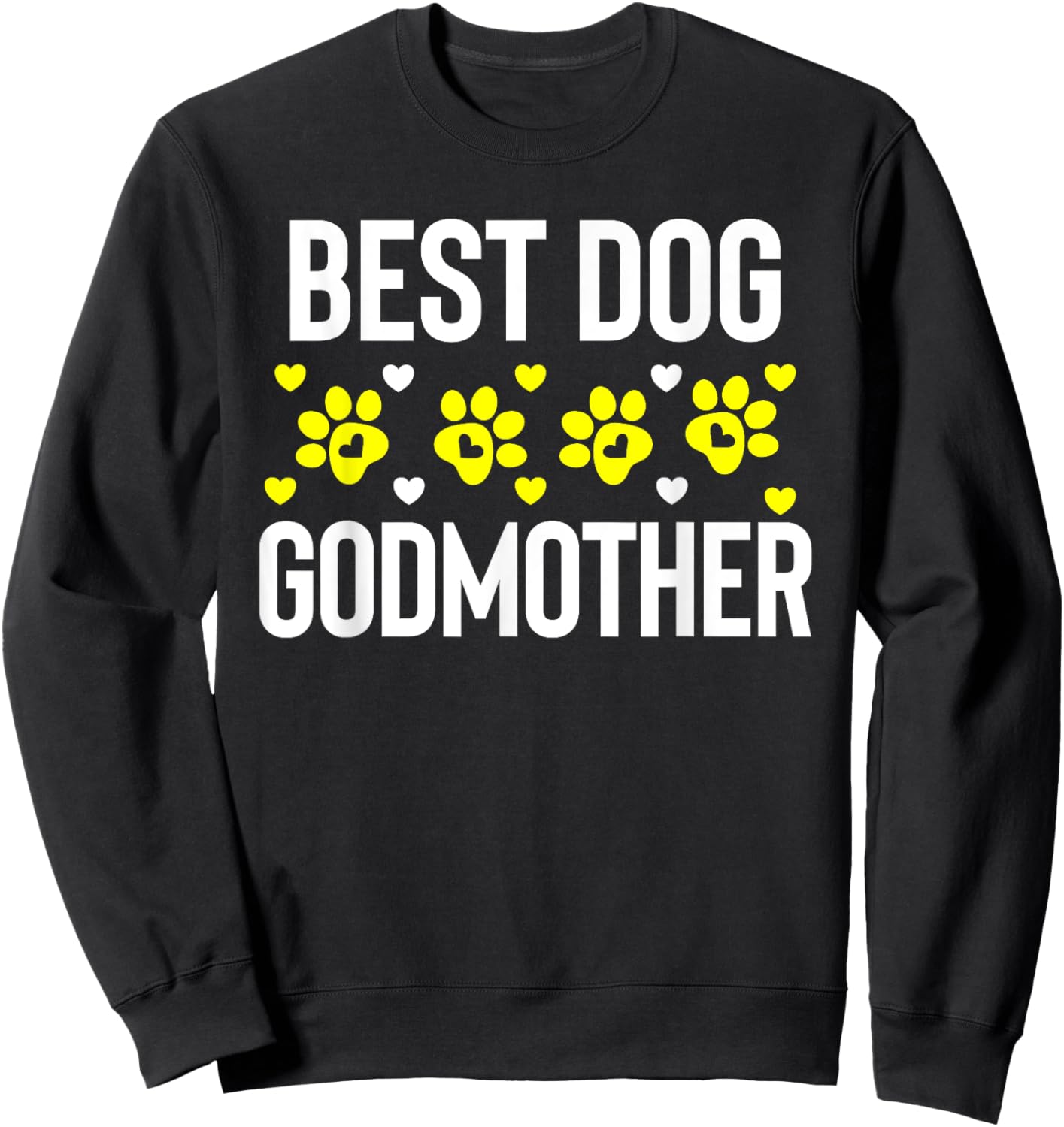 Dog Lover Holiday Christmas Best Dog Godmother Novelty Gifts Women Kids Sweatshirt - Sweatshirt | Black