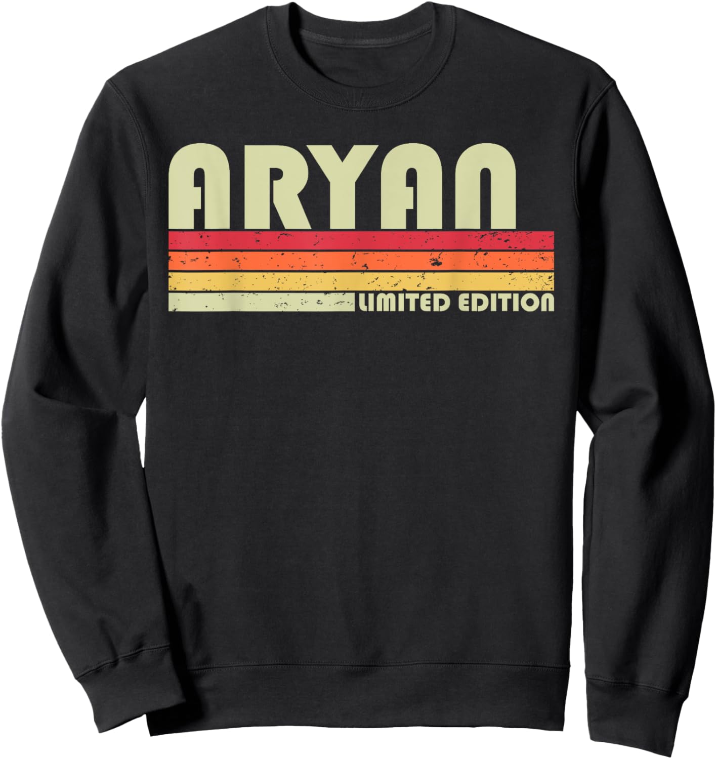 ARYAN Gift Name Personalized Funny Retro Vintage Birthday Sweatshirt - Sweatshirt | Black
