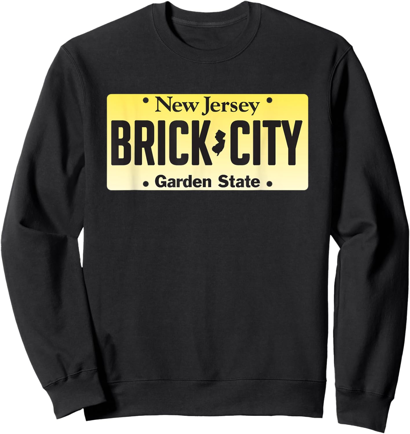Brick City New Jersey license plate Sweatshirt - Sweatshirt | Black