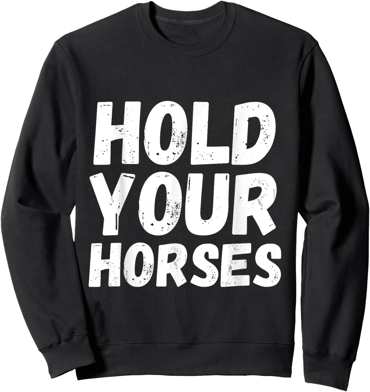 American Idiom Hold Your Horses Fun And Interesting Sayings Sweatshirt - Sweatshirt | Black