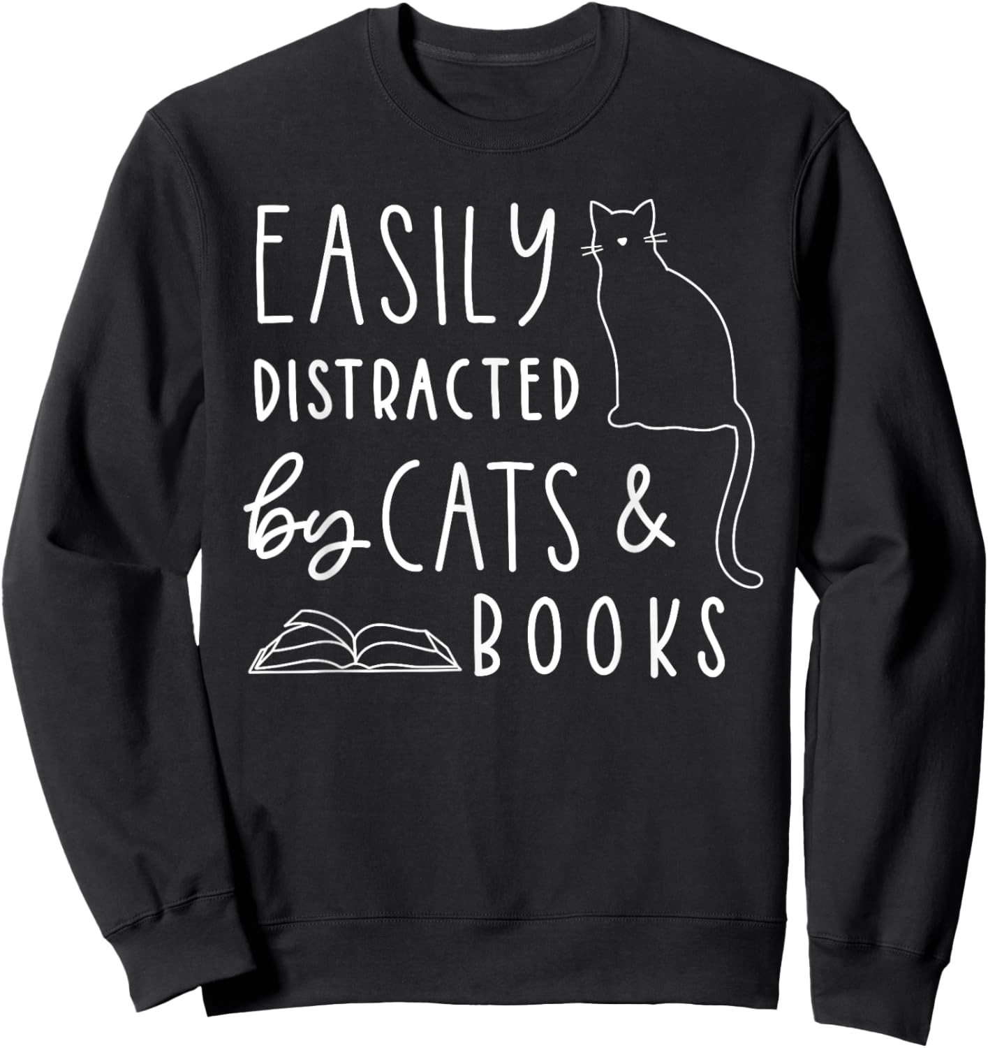Cat Lover, Cat Owner, Cat Mom, Cat Sweatshirt - Sweatshirt | Black