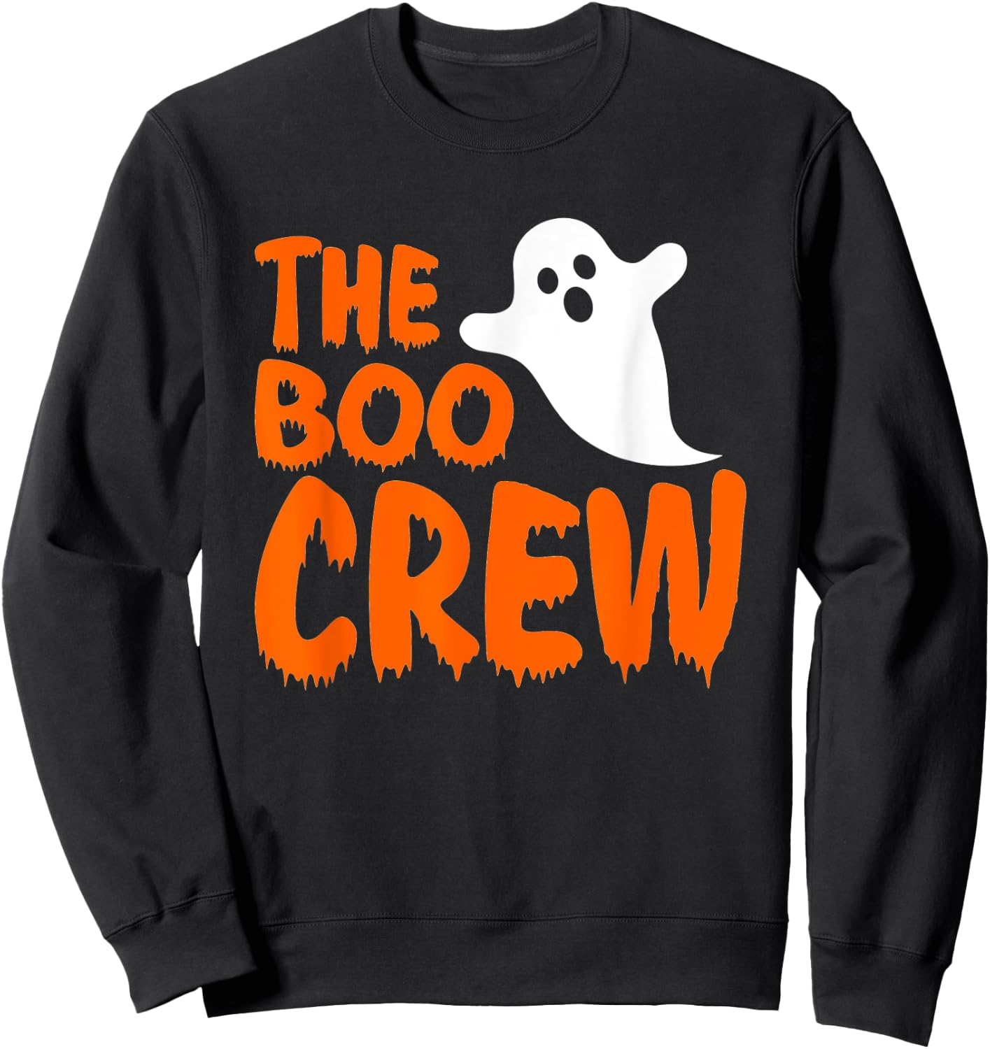 Halloween The Boo Crew - Cute Ghost - Spooky Family Matching Sweatshirt - Sweatshirt | Black