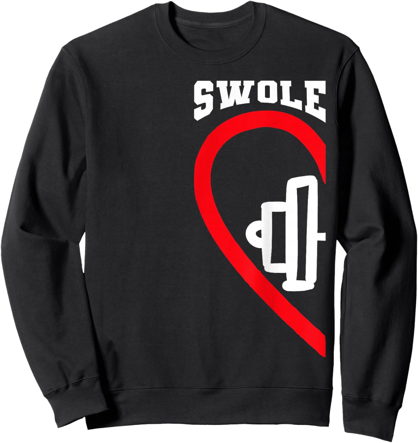 Swole Mates Cute Workout Matching Couples Valentine Day Gym Sweatshirt - Sweatshirt | Black