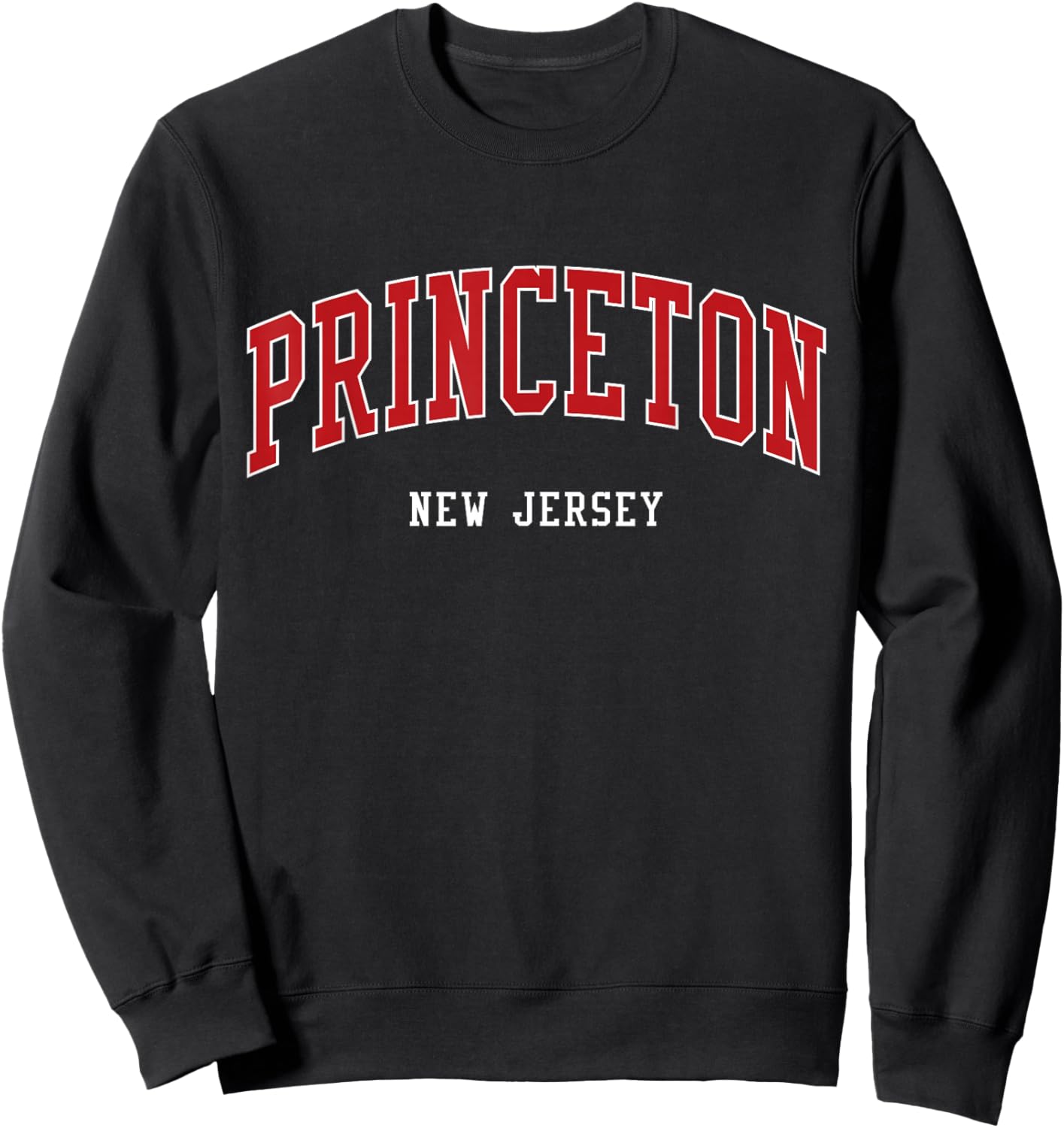 Princeton College Style New Jersey College Sweatshirt - Sweatshirt | Black