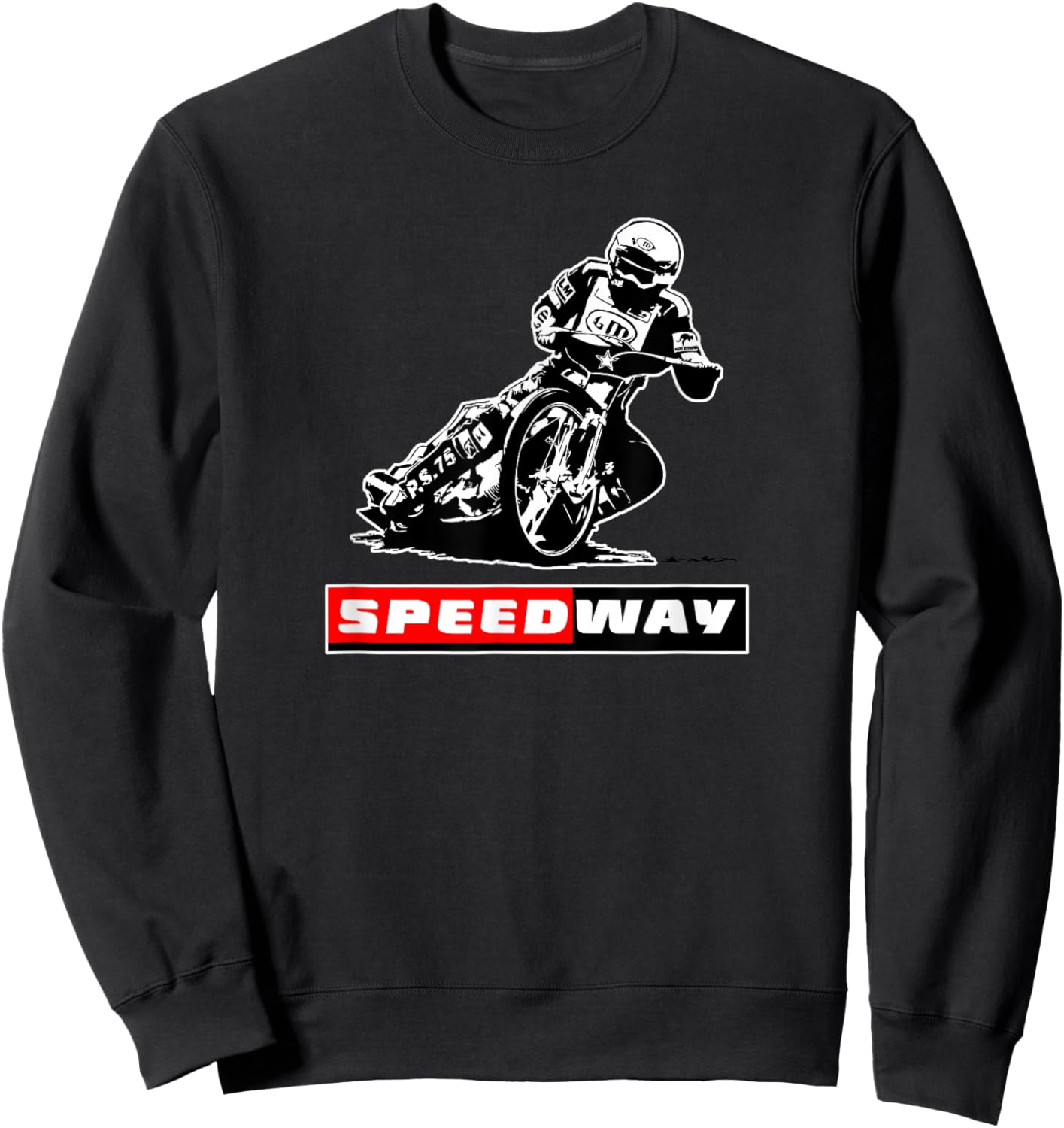 Motorbike Speedway Track Sports Motorcycle Racing Sweatshirt - Sweatshirt | Black