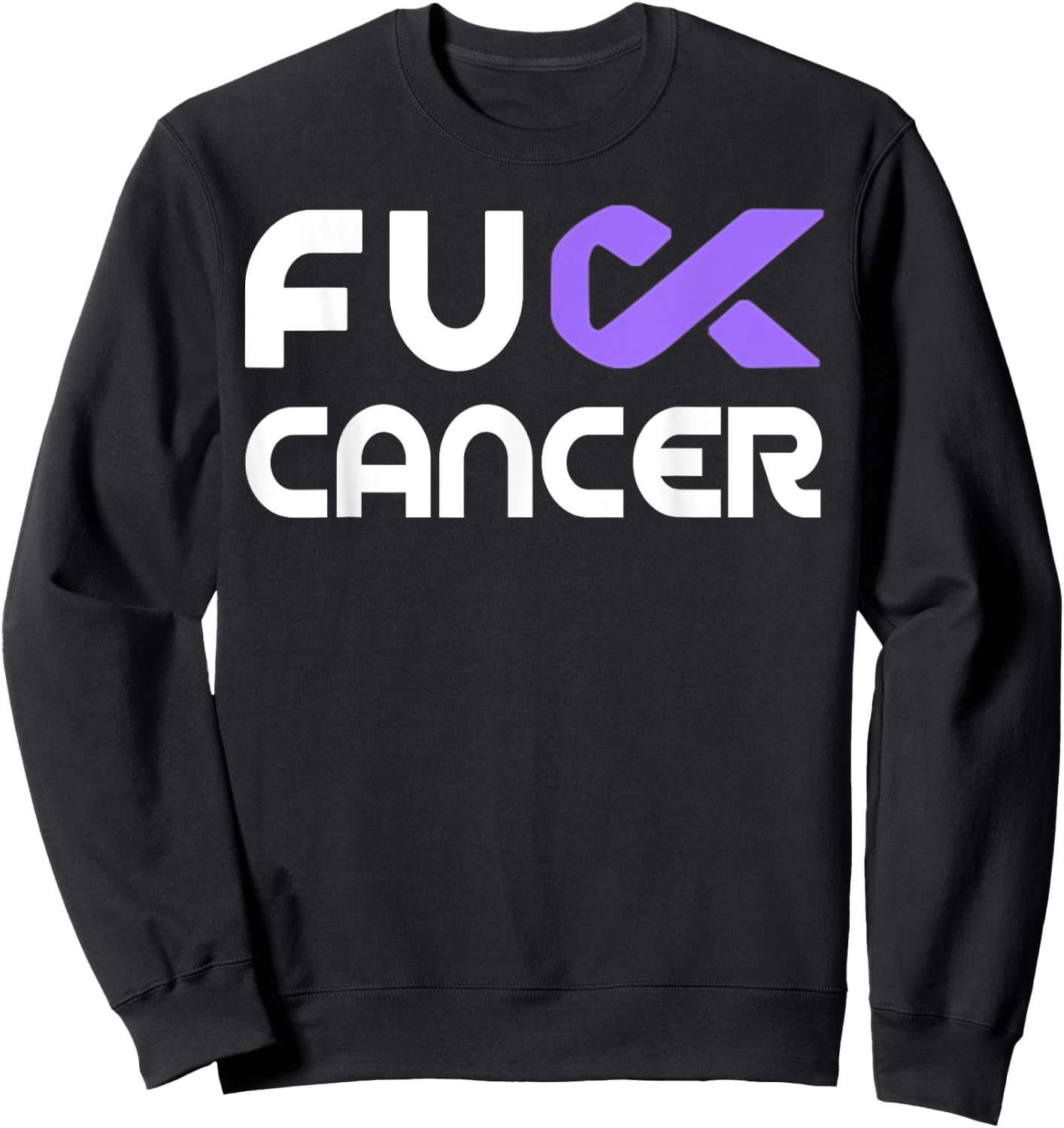 Fuck Cancer - Fuck Pancreatic Cancer Awareness Sweatshirt - Sweatshirt | Black