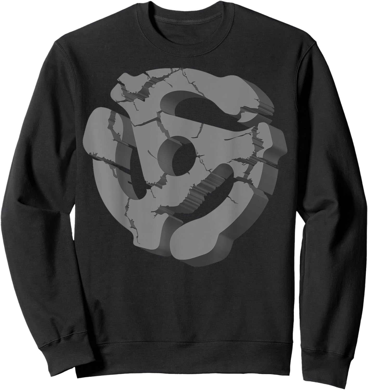 Cool Turntable 45 RPM Adapter For DJ Music Record Nerd Sweatshirt - Sweatshirt | Black