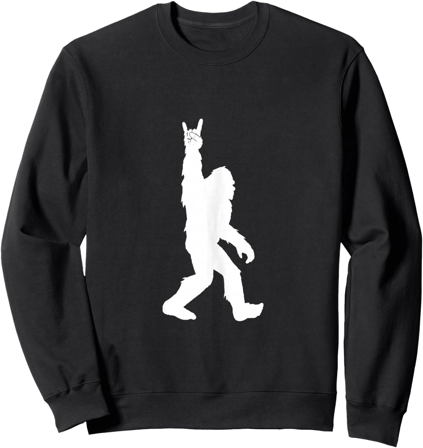 Funny Bigfoot Rock and Roll for Sasquatch Believers Sweatshirt - Sweatshirt | Black