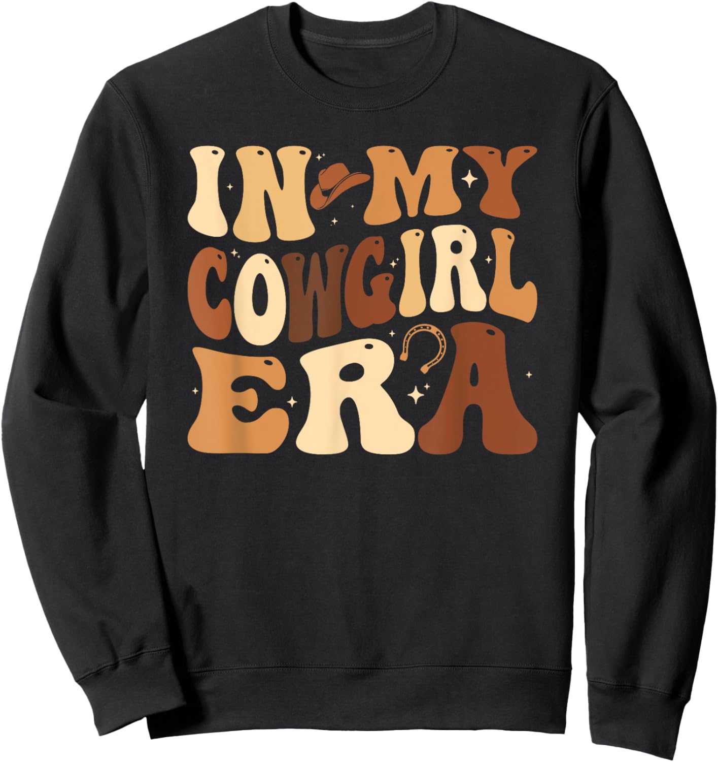 Cowgirl Rodeo Western Country Melanin In My Cowgirl Era Sweatshirt - Sweatshirt | Black