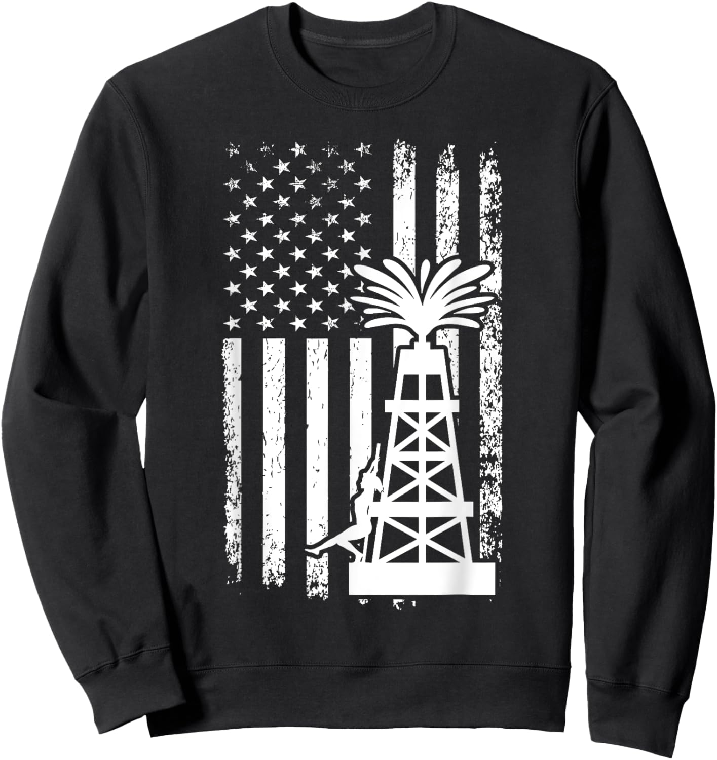 Oilfield Trash Funny Oil Rig Worker Sweatshirt - Sweatshirt | Black