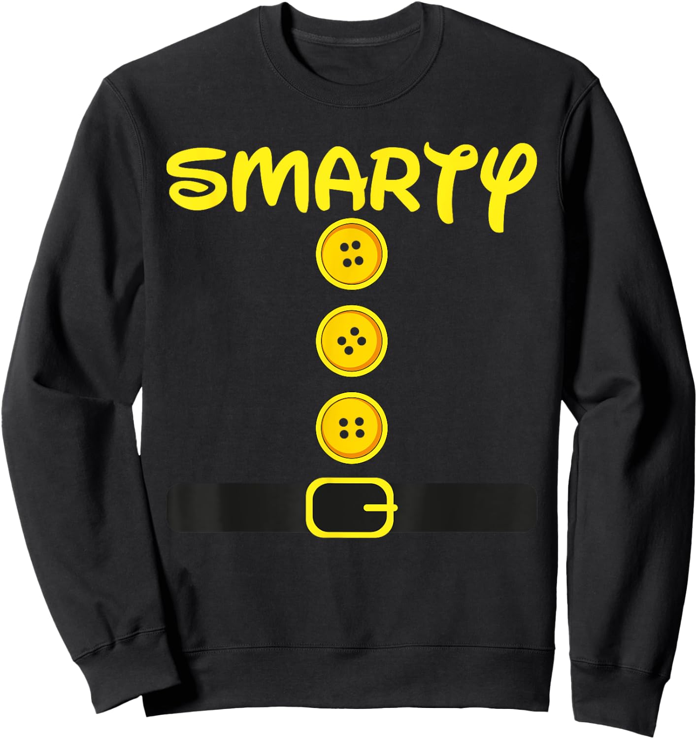 Smarty Dwarf Costume Color Family Matching Dwarf Halloween Sweatshirt - Sweatshirt | Black