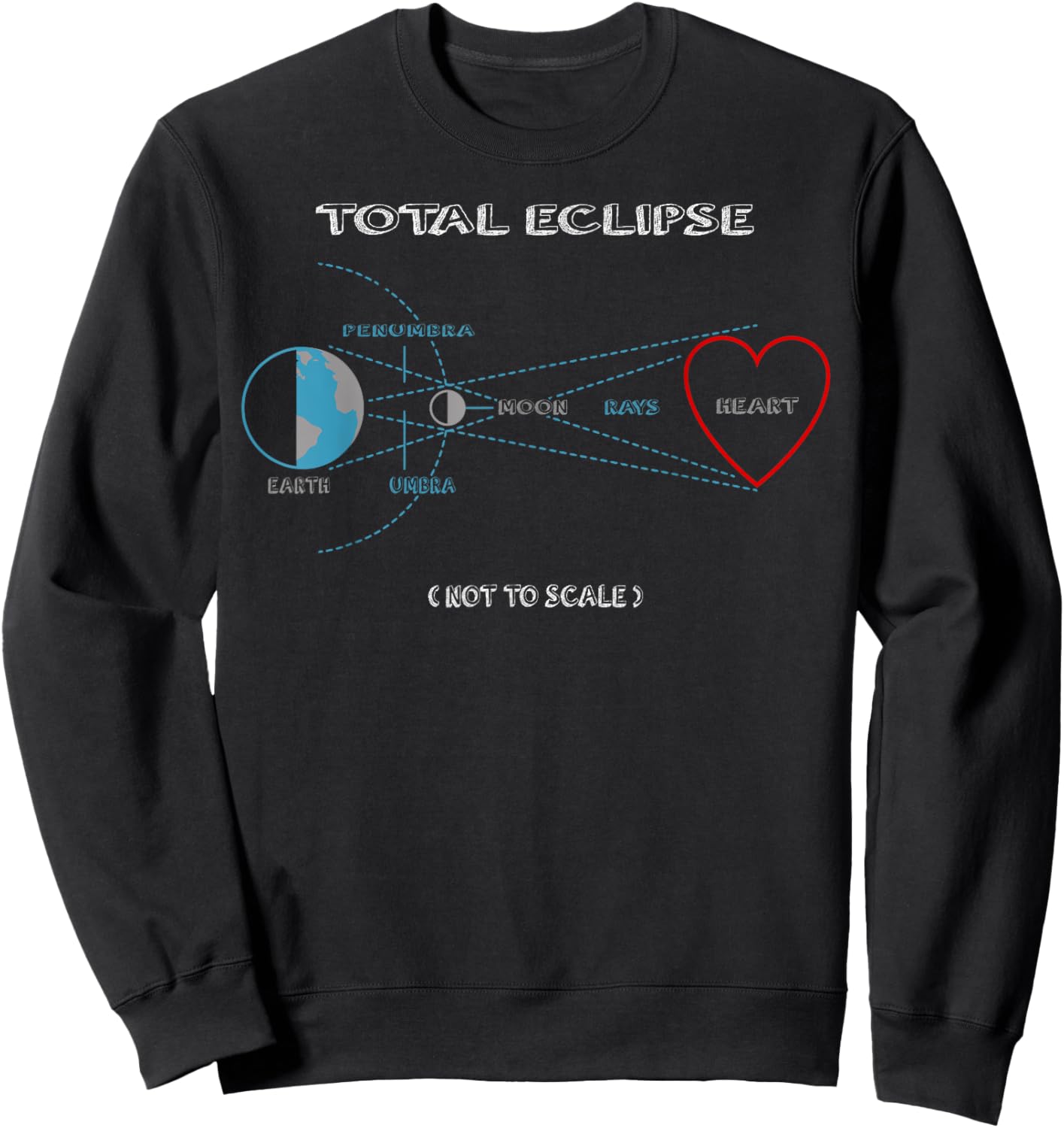 Total Eclipse Of The Heart Love Awesome Gift Sweatshirt - Sweatshirt | Black