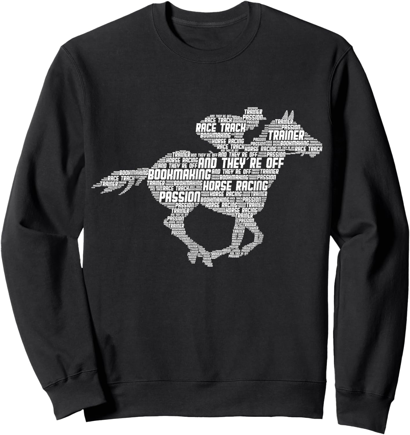 Horse Racing Jockey Derby Men Sweatshirt - Sweatshirt | Black