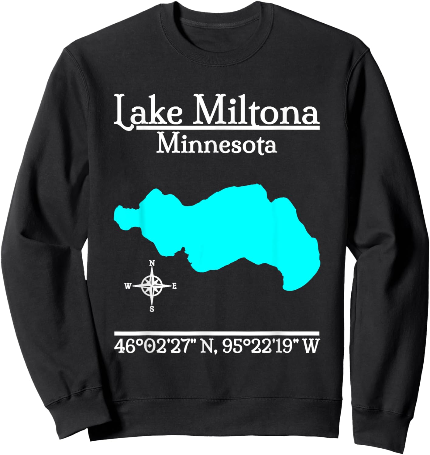 Lake Miltona - Minnesota Sweatshirt - Sweatshirt | Black