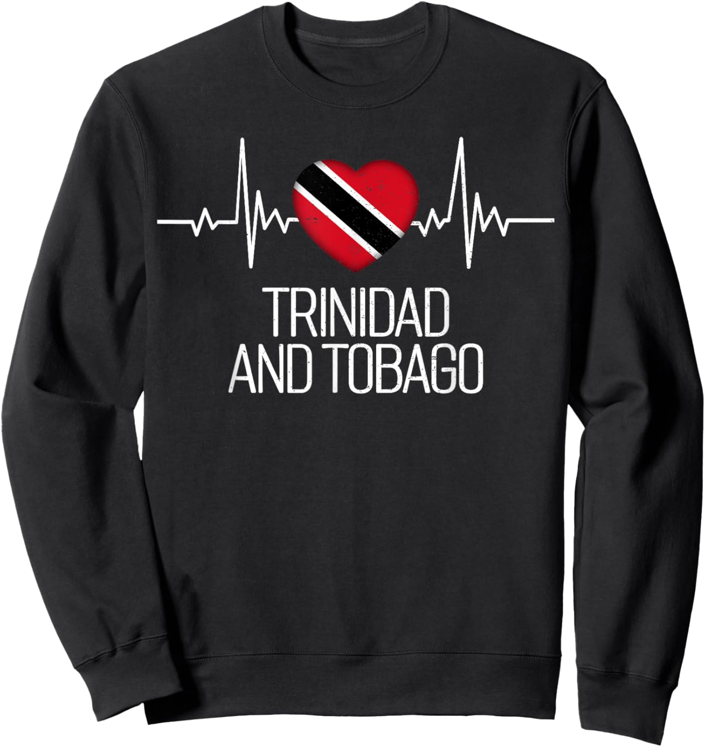 Trinidad and Tobago Flag & Proud Patriots - -Adults - Black - Small - Short Sleeve - - Modern Classic - Patriotic - Casual - All Seasons - 1 Count Sweatshirt - Sweatshirt | Black