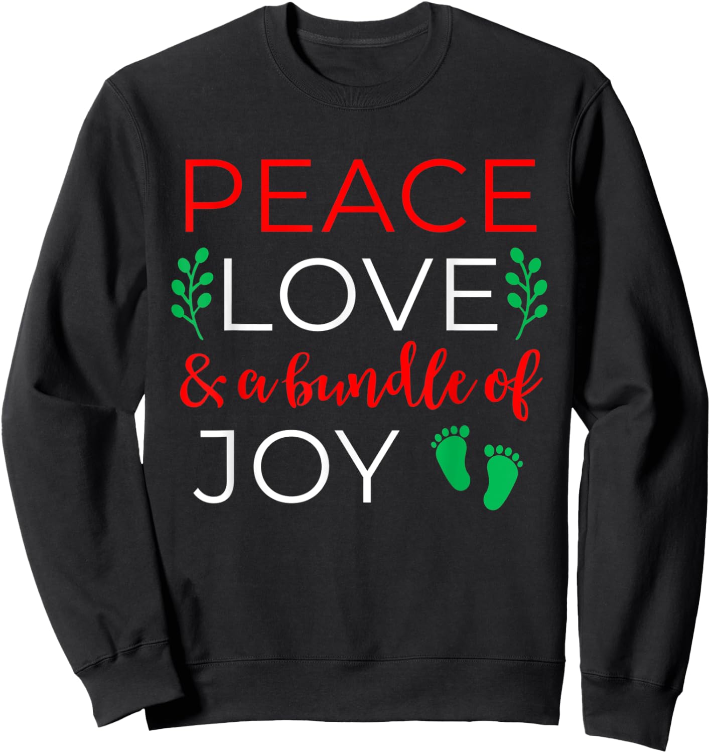Christmas Pregnancy Announcement Shirt Couples Baby Reveal Sweatshirt - Sweatshirt | Black