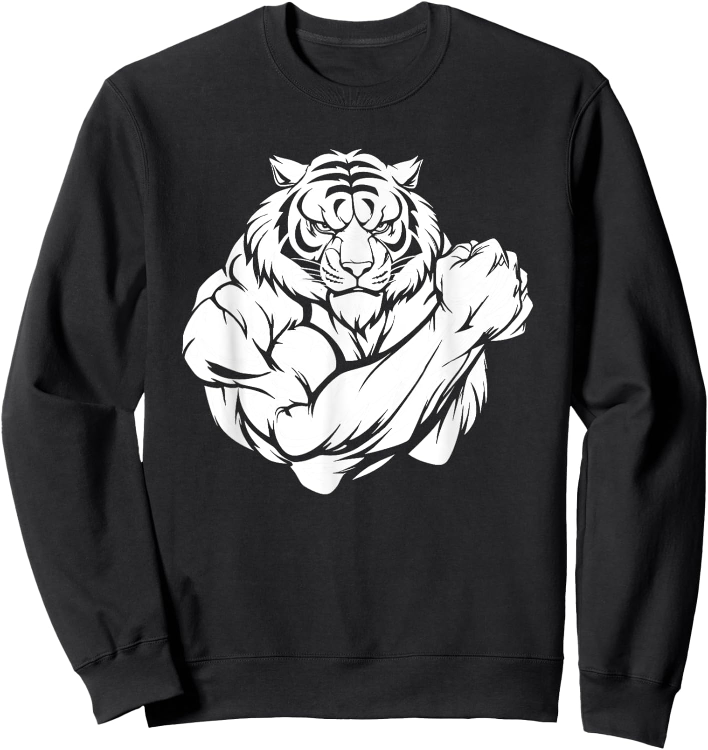 Workout Tiger Exercise - Training Gym Sweatshirt - Sweatshirt | Black