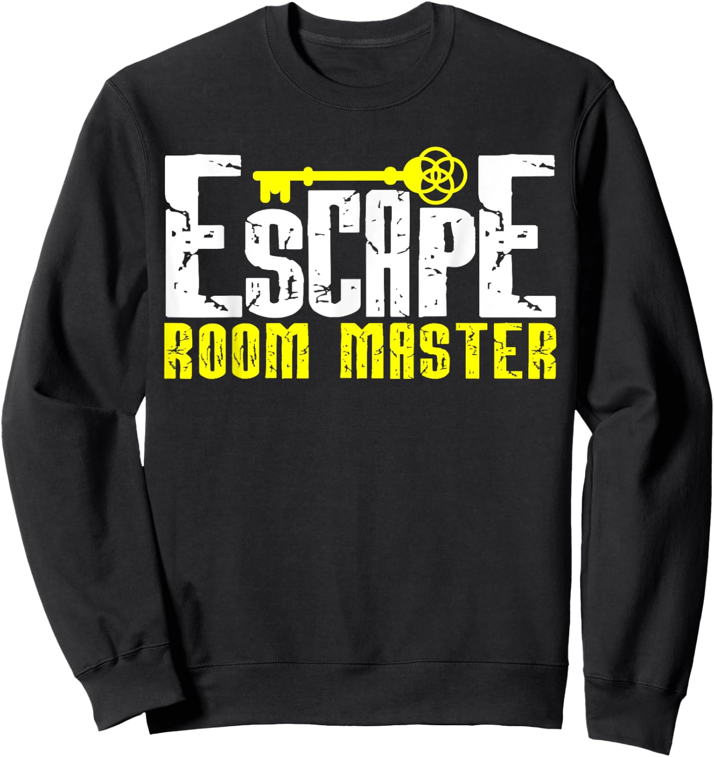 Vintage Escape Room Master Challenge and Adventure Gift Sweatshirt - Sweatshirt | Black