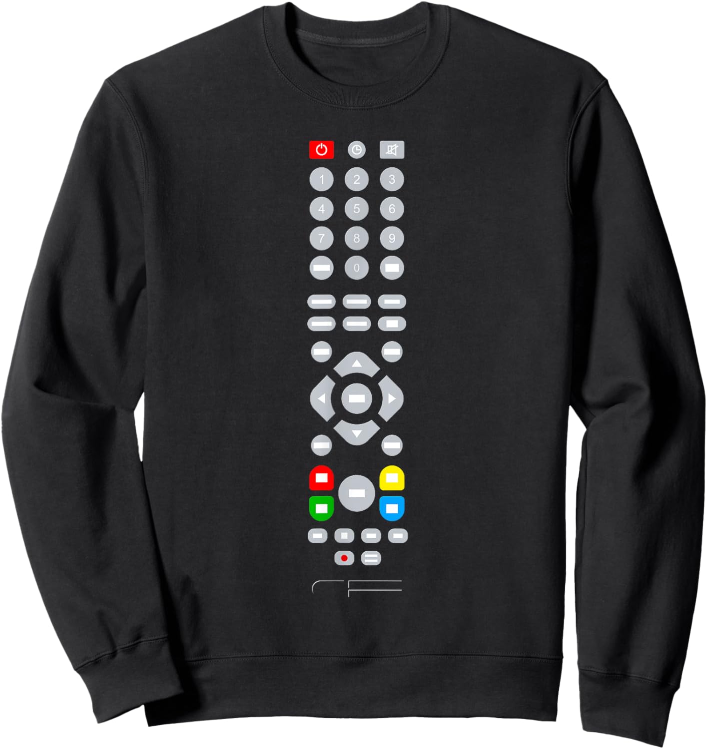 Easy Halloween Costume - TV Remote Control Sweatshirt - Sweatshirt | Black