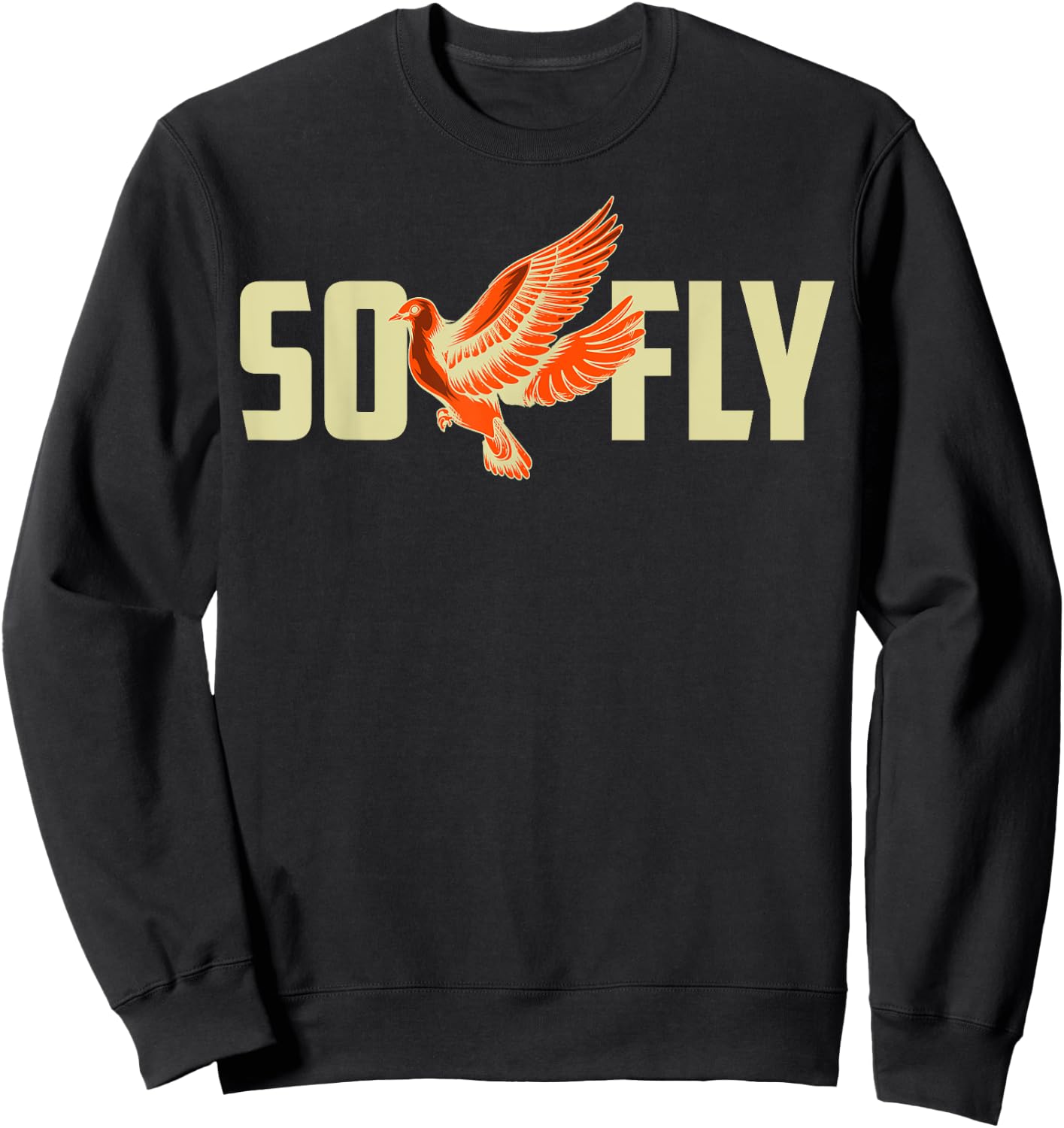 So Fly Shirt | Cute Heart Beats For Pigeon Bird Gift Sweatshirt - Sweatshirt | Black
