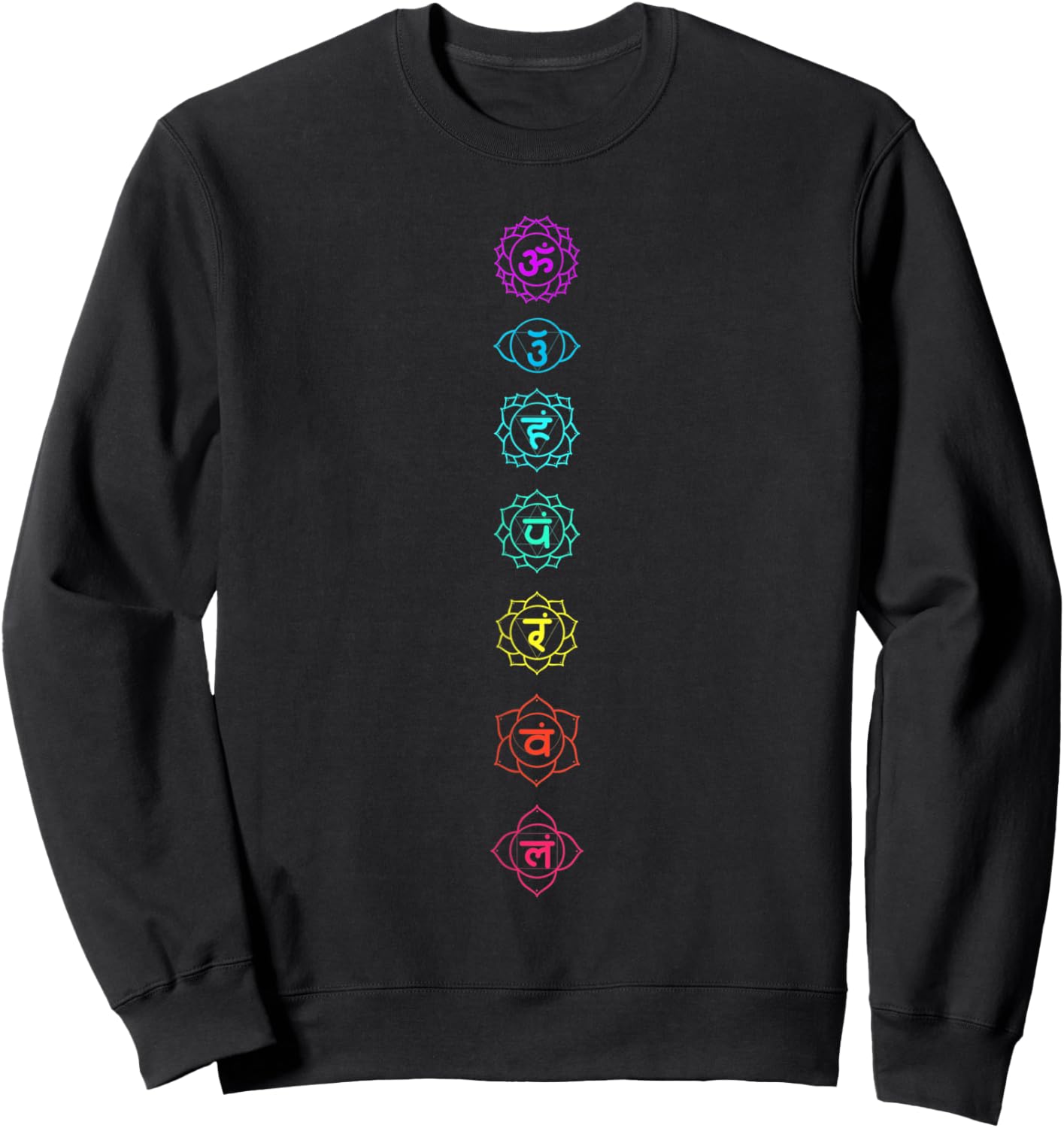 Meditation Om Chakra Symbol Sweatshirt - Sweatshirt | Black