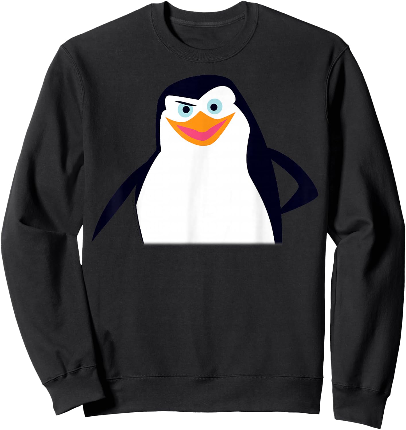 Madagascar Skipper Large Face Portrait Sweatshirt - Sweatshirt | Black