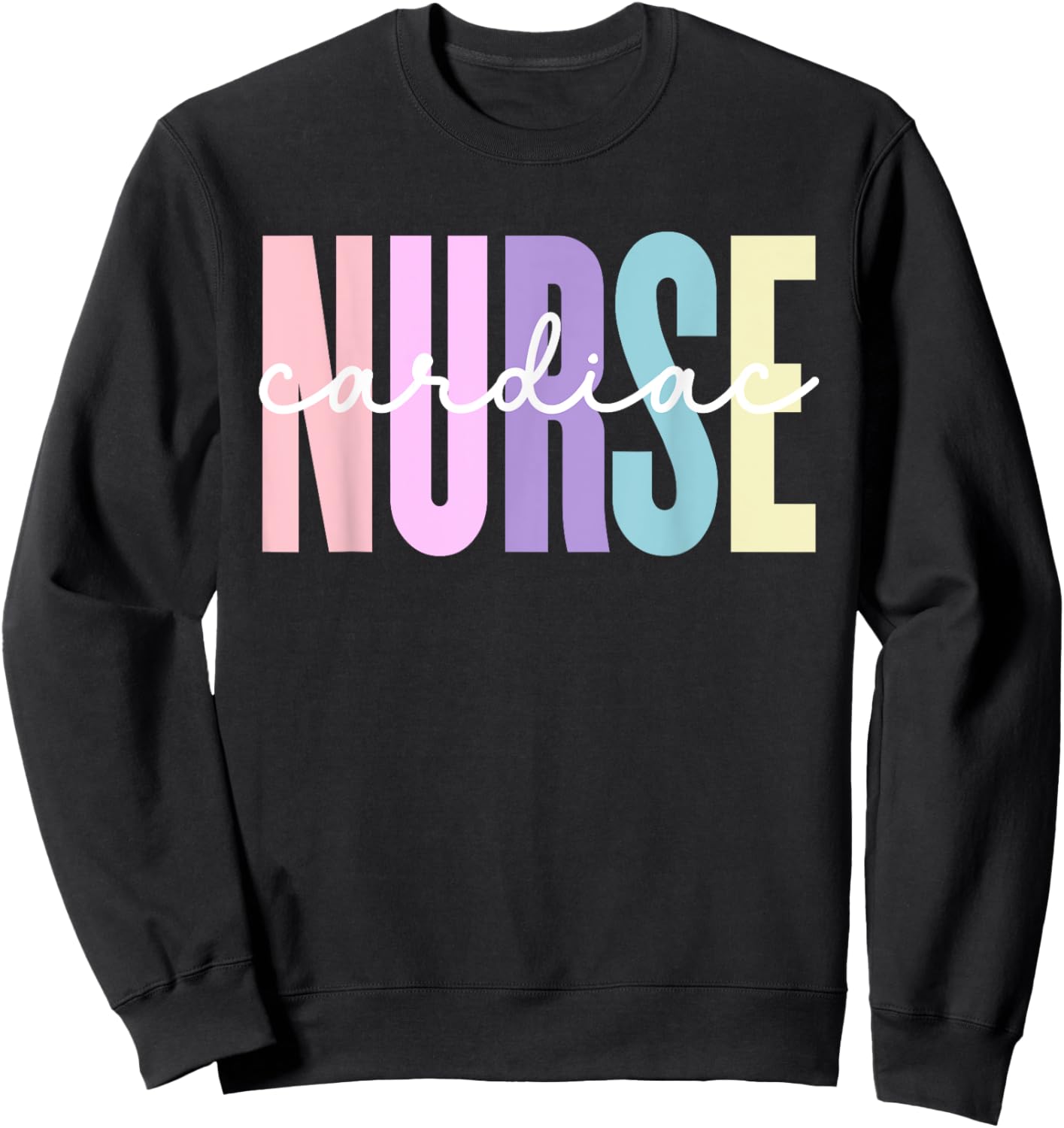 Cardiac Nurse Nursing Heart Cardiology Cardiac Nurse Sweatshirt - Sweatshirt | Black