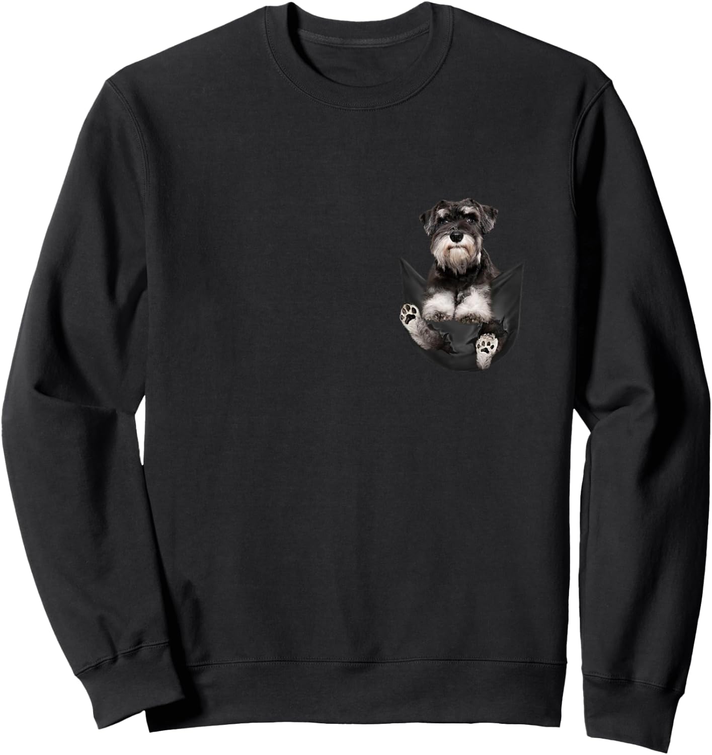 Dog Lovers Gifts Schnauzer in Bag Sweatshirt - Sweatshirt | Black