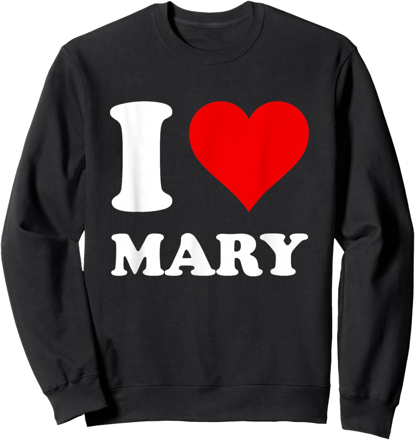 Red Heart I Love Mary Sweatshirt - Sweatshirt | Black