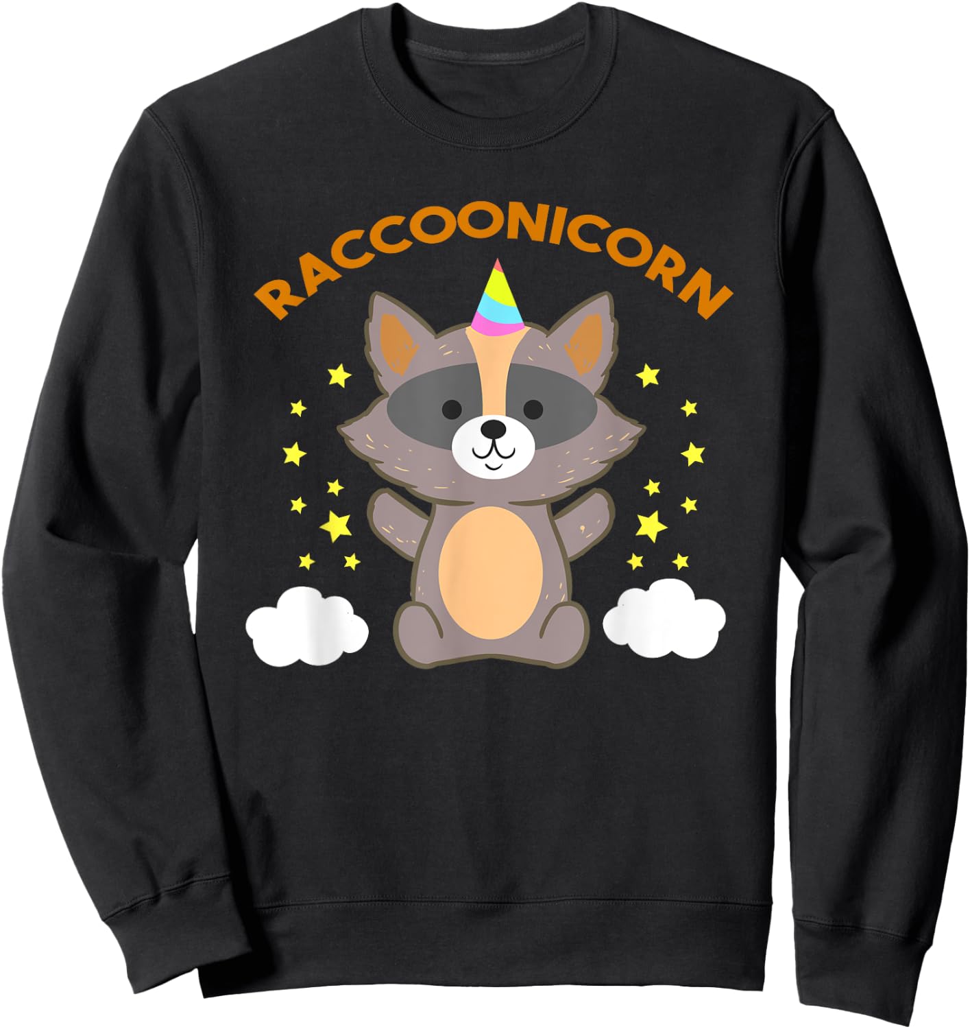 Racoonicorn Shirt - Raccoon Unicorn Trash Panda Sweatshirt - Sweatshirt | Black