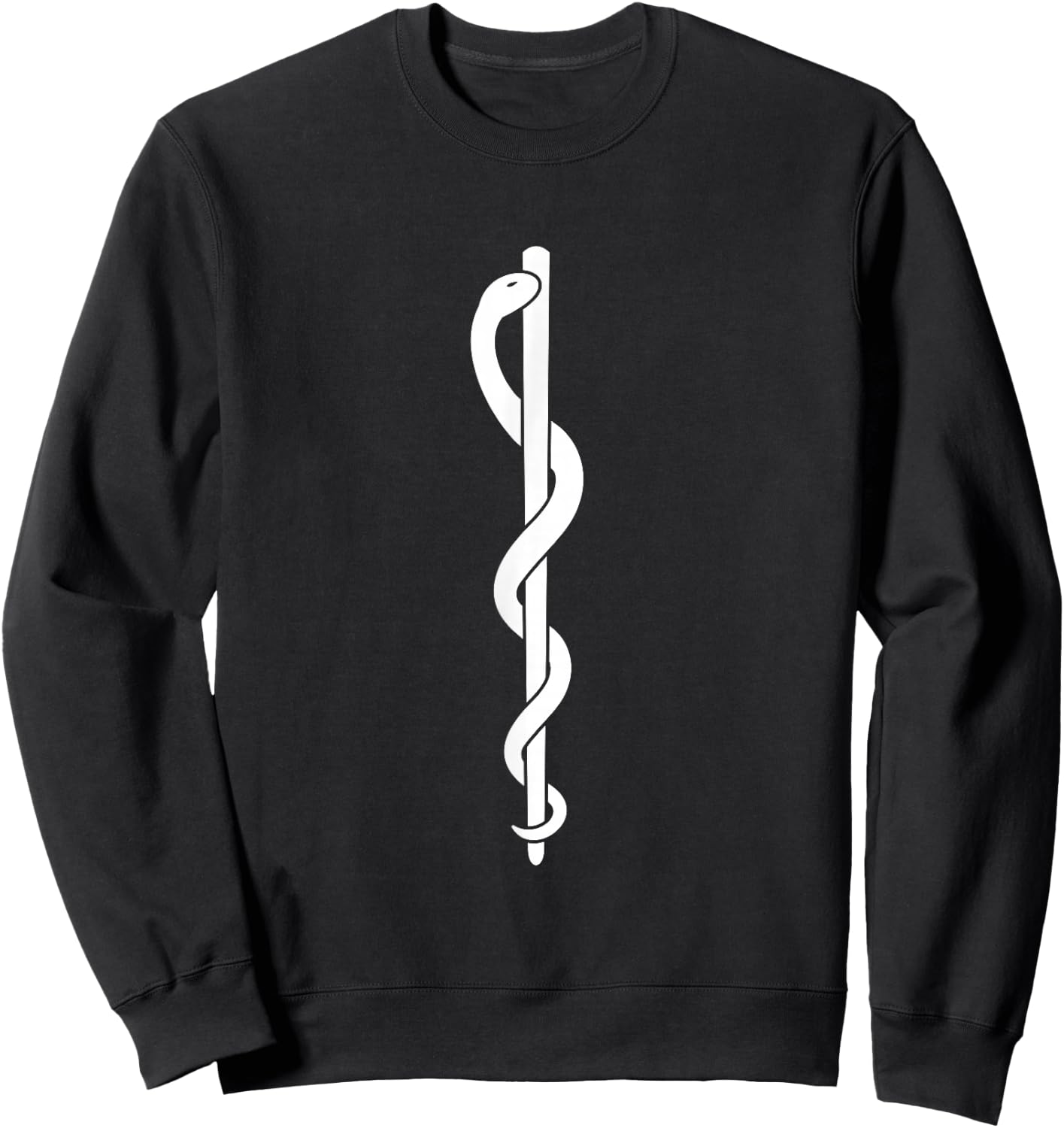 Rod of Asclepius - Medicine Symbol Sweatshirt - Sweatshirt | Black