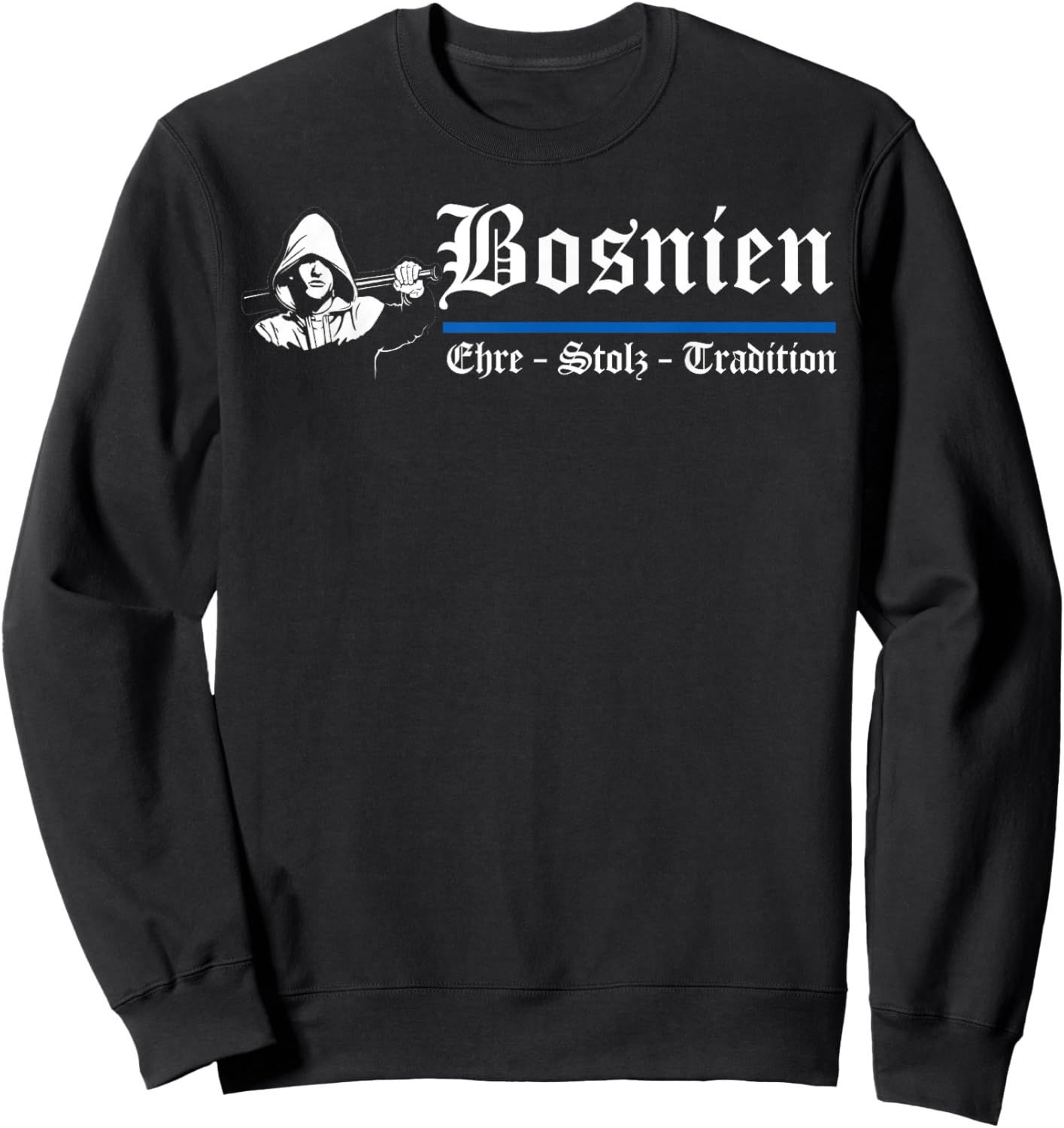 Bosnia Gift Flag Bosnia Vintage Herzegovina Sarajevo Balkan Sweatshirt - Sweatshirt | Black