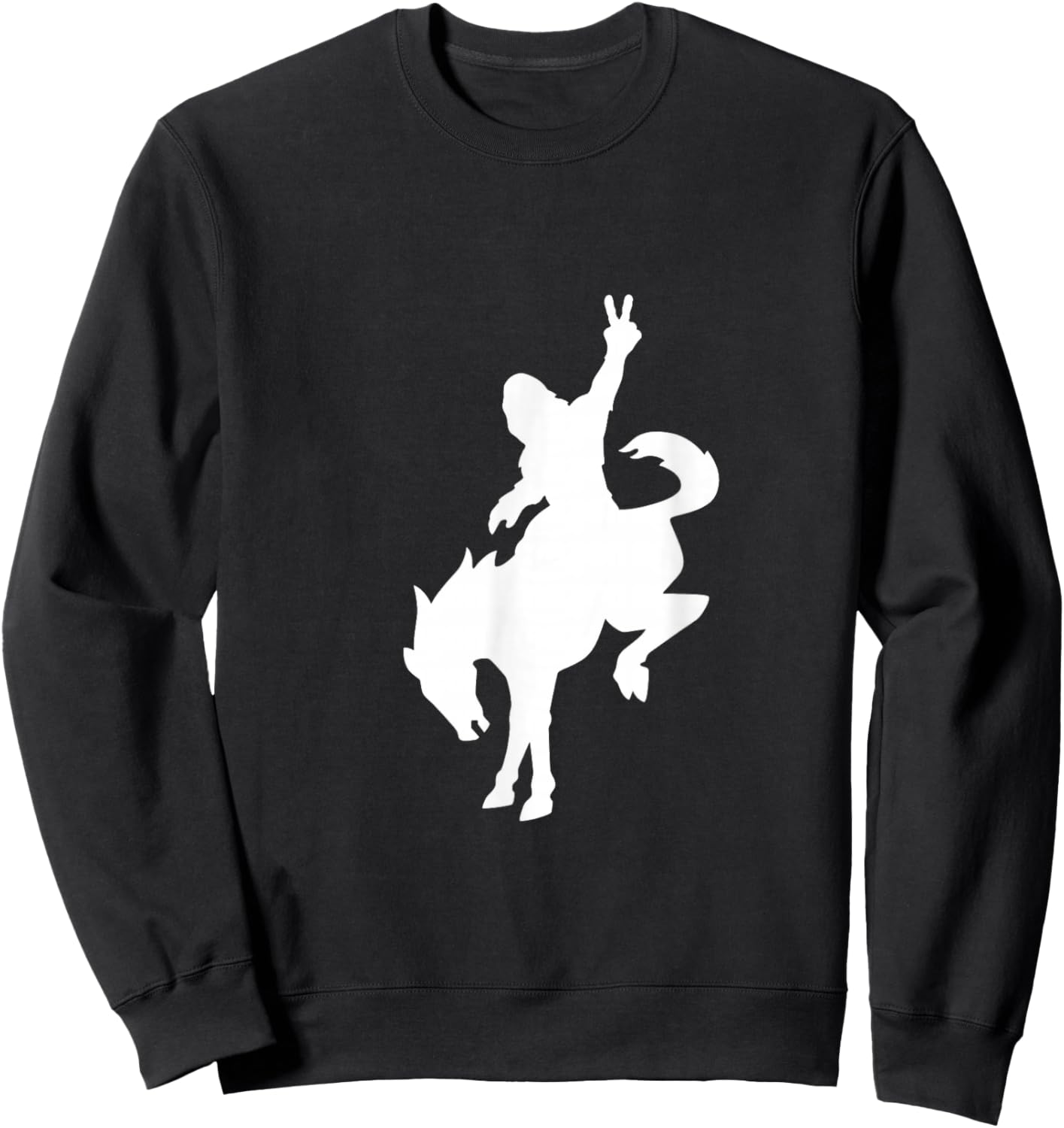 Sasquatch Riding Bronco Sweatshirt - Sweatshirt | Black