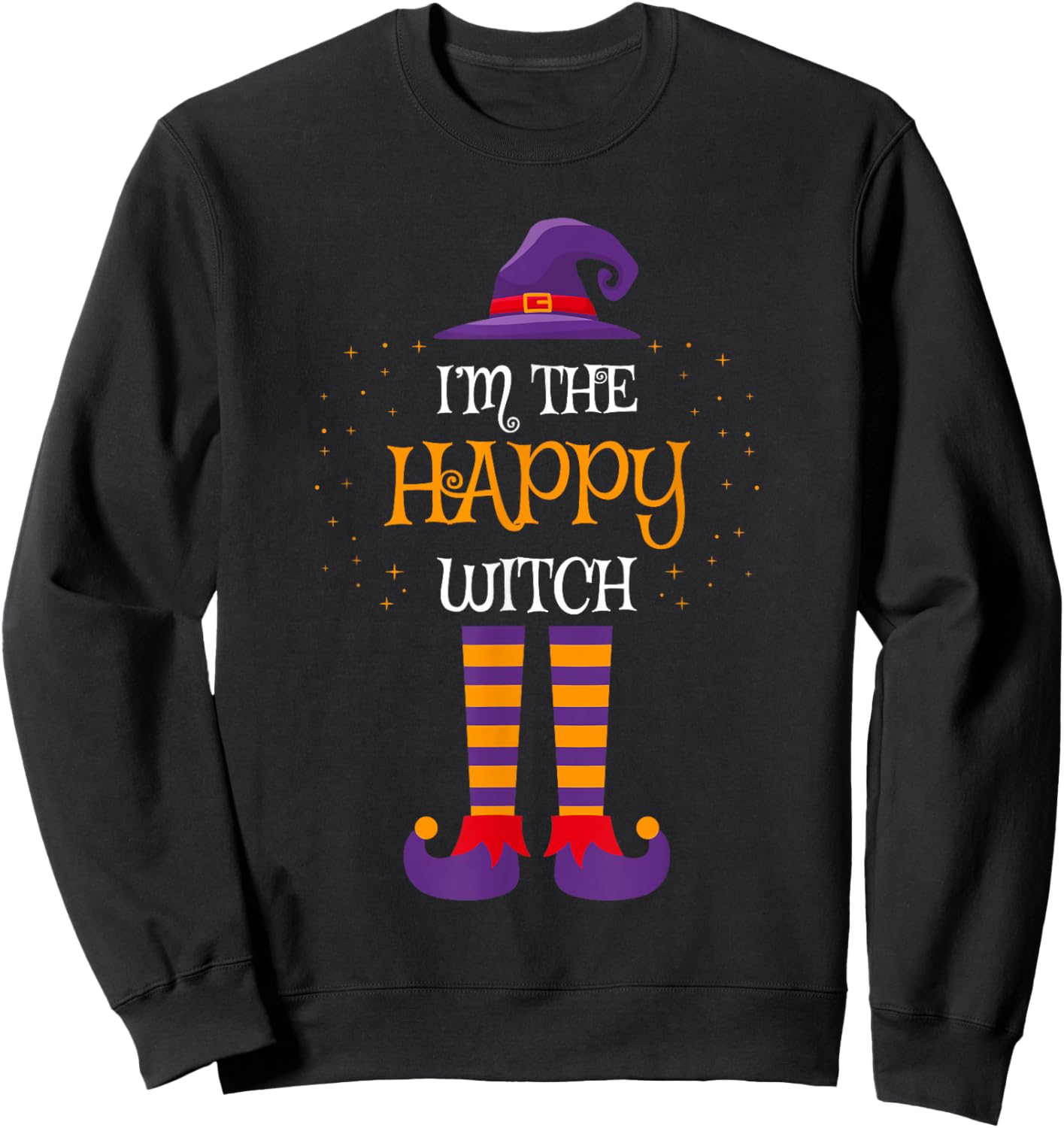 I’m The Happy Witch Halloween Family Matching Group Costume Sweatshirt - Sweatshirt | Black