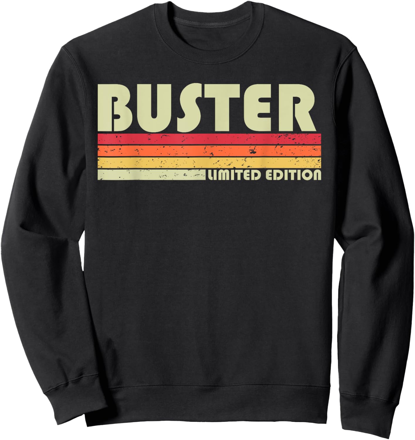 BUSTER Gift Name Personalized Funny Retro Vintage Birthday Sweatshirt - Sweatshirt | Black