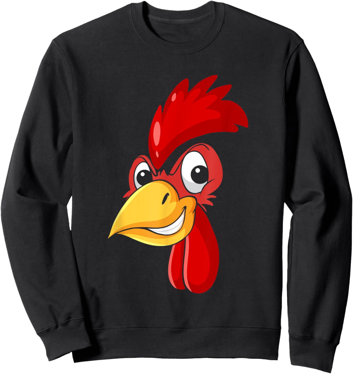 Rooster Chicken Face Cockfighting Bird Halloween Costume Sweatshirt - Sweatshirt | Black