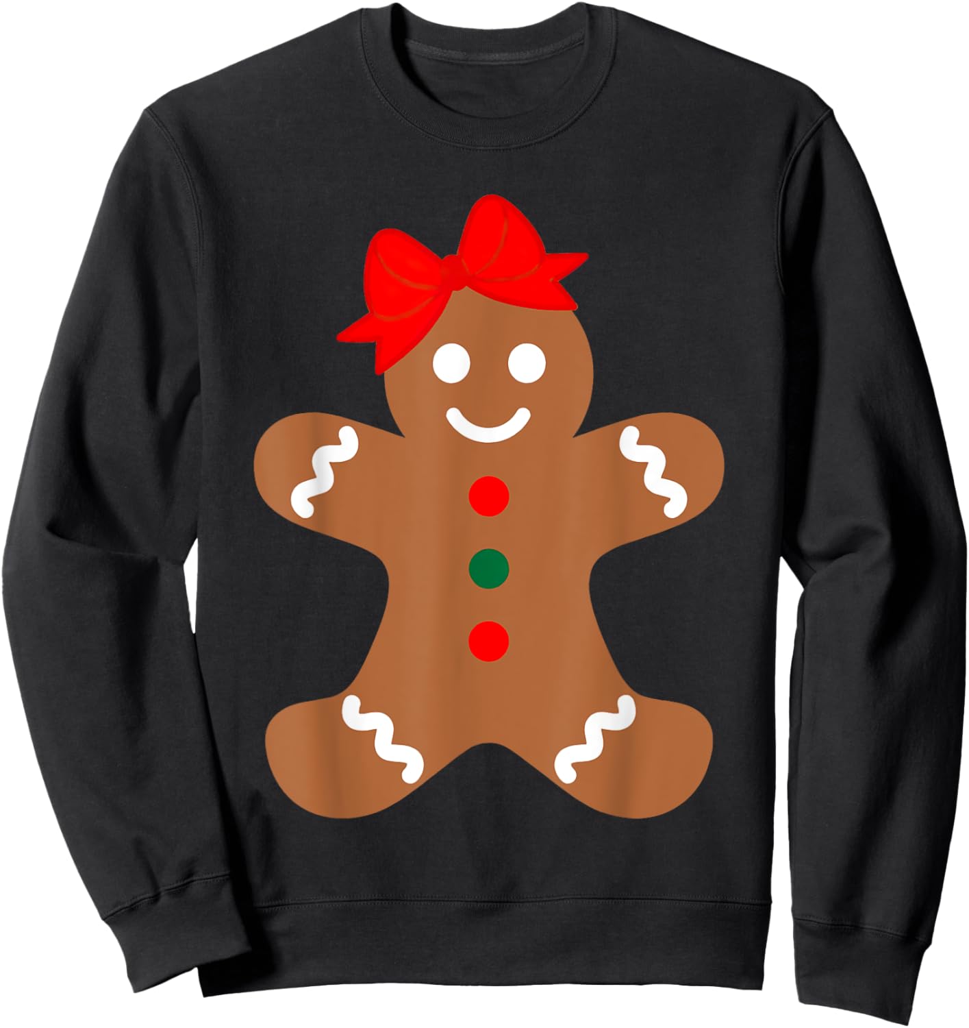 Gingerbread Man Christmas Cookie Baking Holiday Men Women Sweatshirt - Sweatshirt | Black