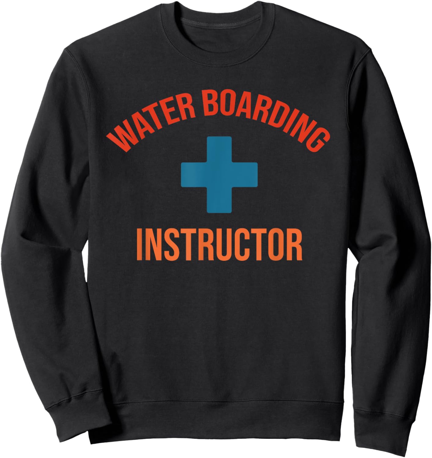 Water Boarding Instructor Vintage Apparel Sweatshirt - Sweatshirt | Black