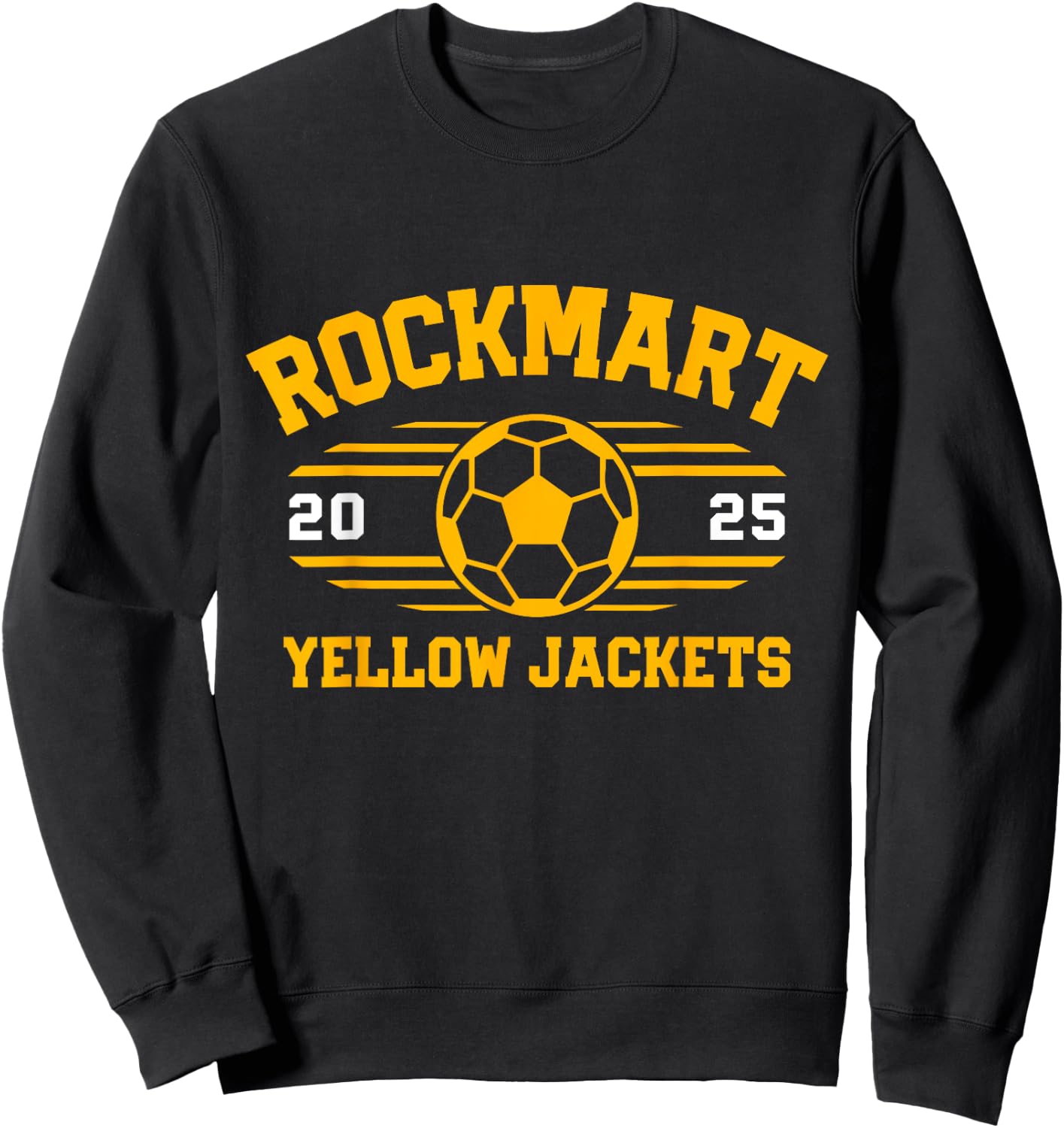 Rockmart Yellow Jackets Soccer Ball 2025 Sweatshirt - Sweatshirt | Black