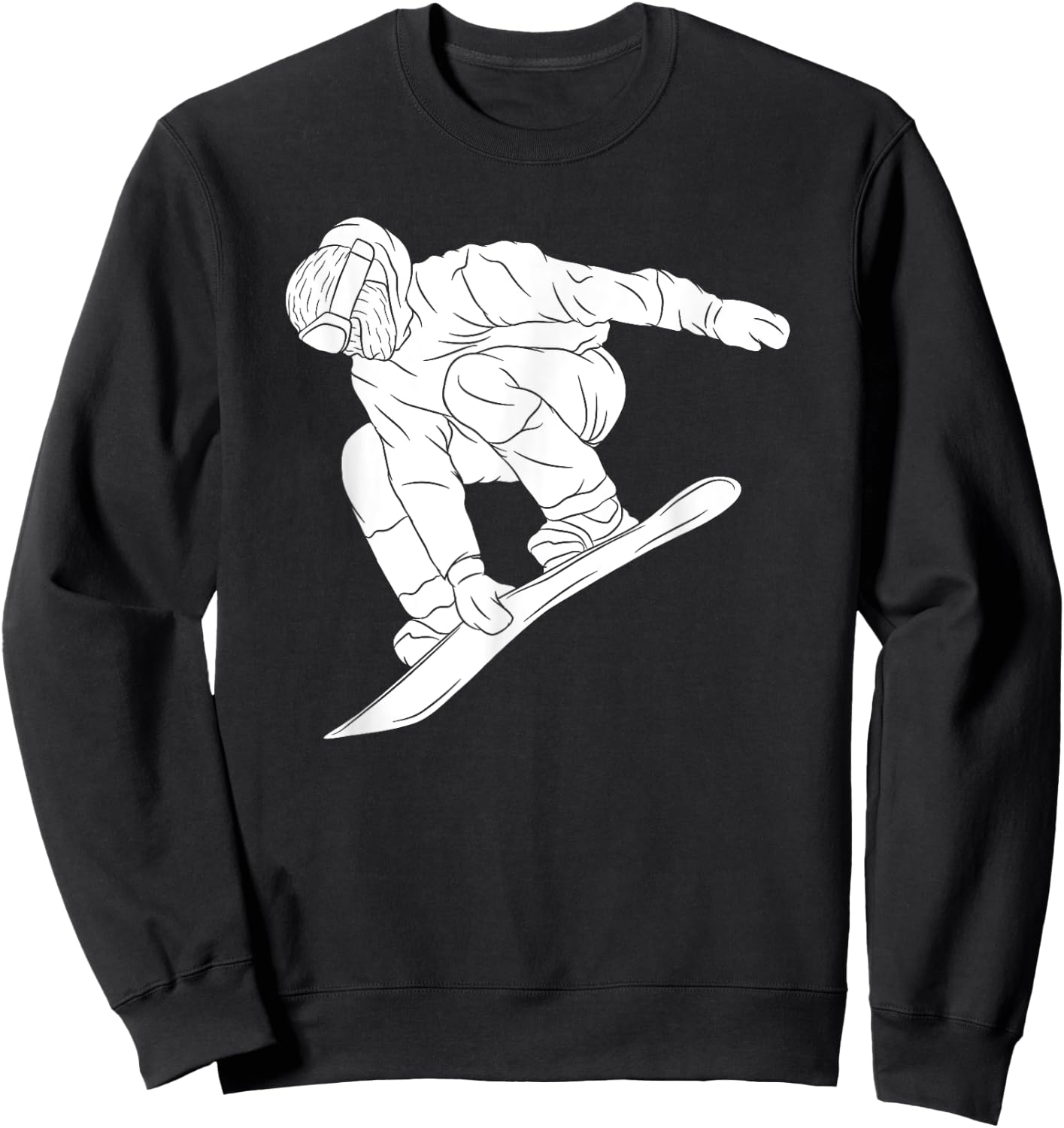 Snowboarding Snow Mountain Winter Sport Funny Snowboarder Sweatshirt - Sweatshirt | Black