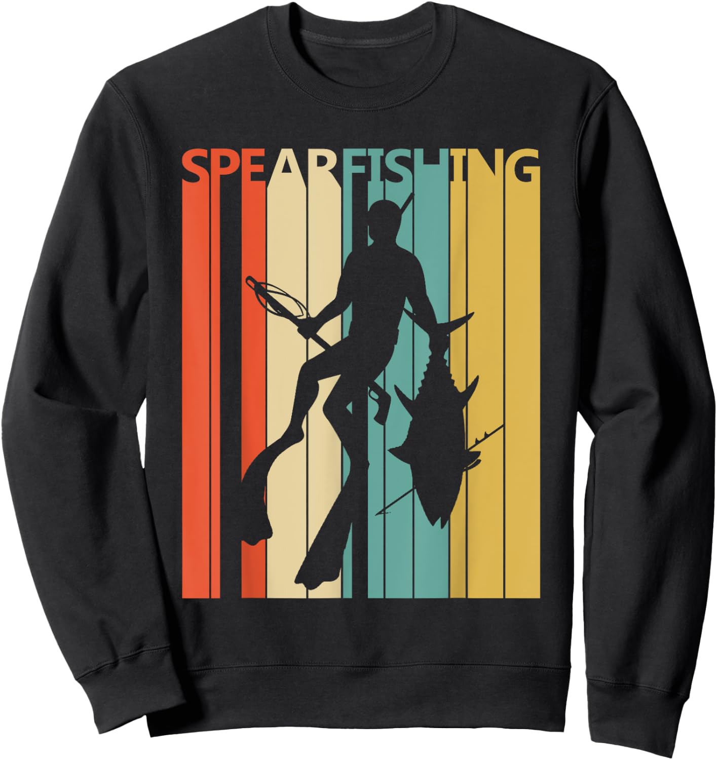 Vintage Spearfishing Sweatshirt - Sweatshirt | Black