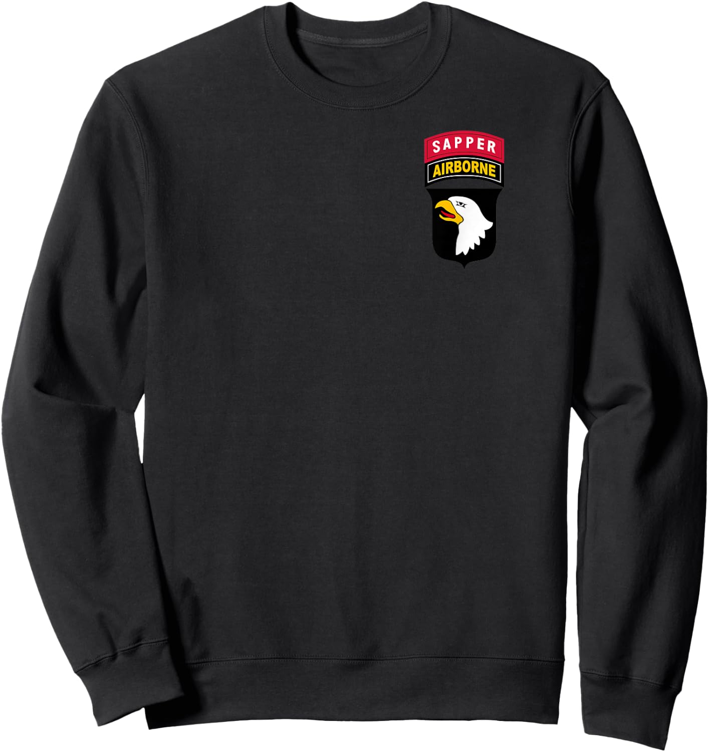 101st Airborne Shirt - Division Patch & Sapper Tab - Classic Sweatshirt - Sweatshirt | Black