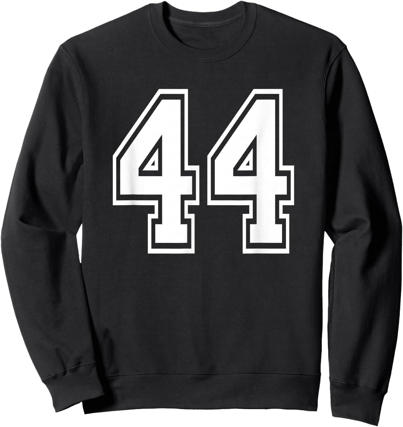 Number 44 Numbered Uniform Sports Jersey Team 44th Birthday Sweatshirt - Sweatshirt | Black