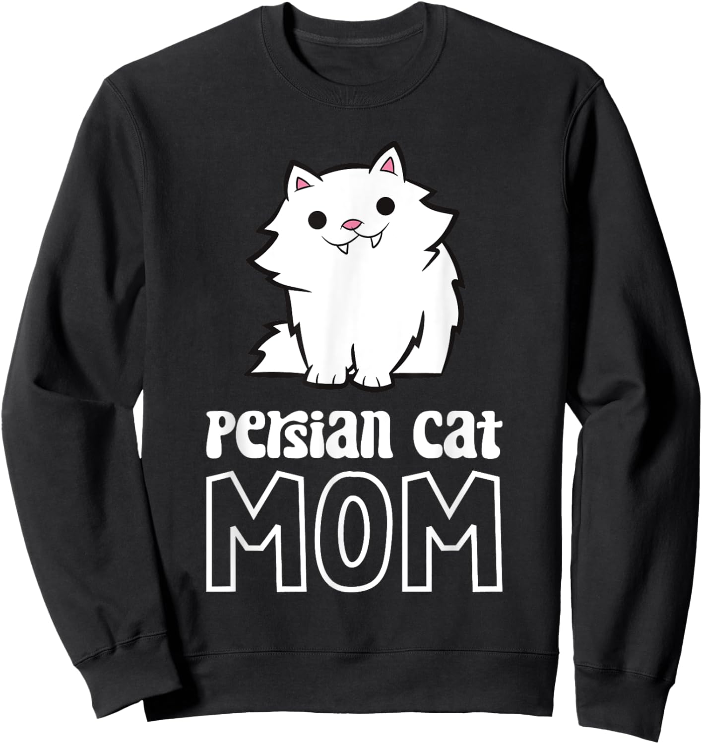 Persian Cat Mom Women Kids Sweatshirt - Sweatshirt | Black